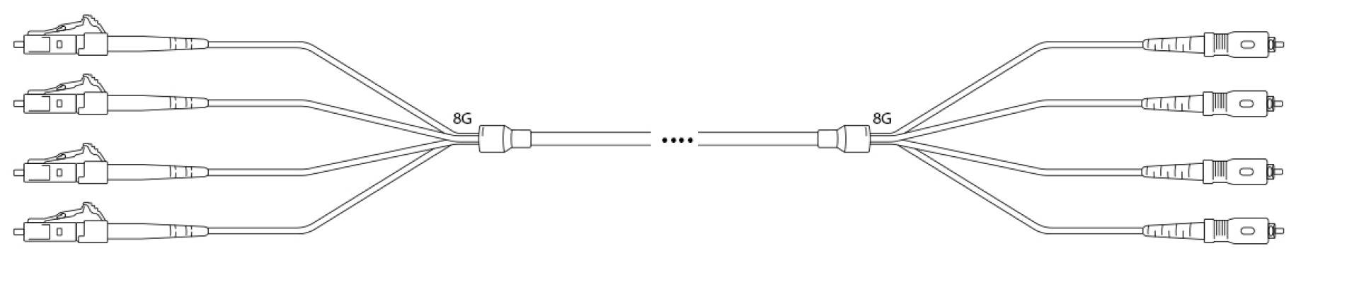 U-DQ(ZN) BH OM1 62.5/125µm LC/SC 4G 1,0m