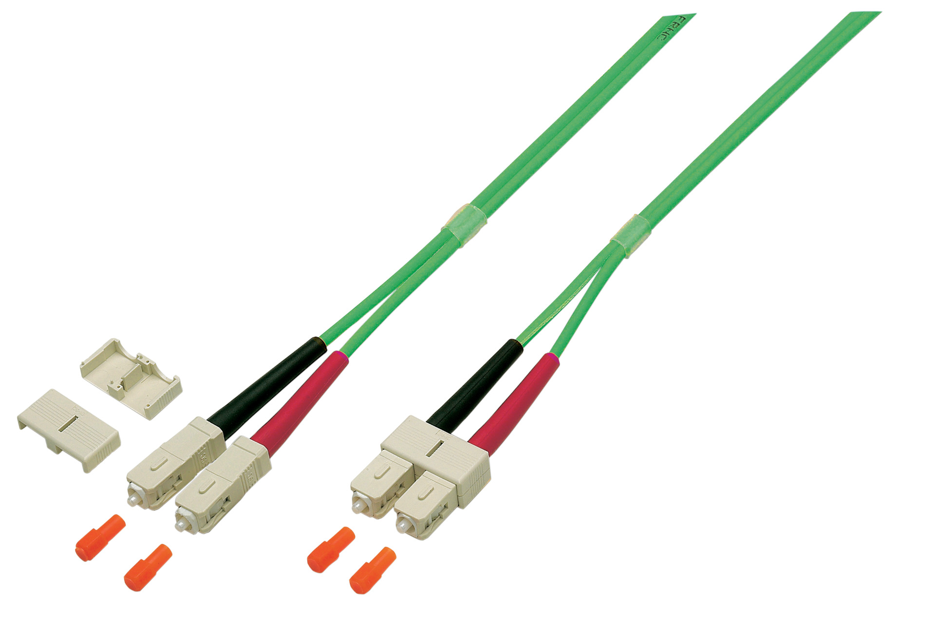 Duplex Jumper SC-SC 50/125µ, OM5, LSZH, limettengrün, 3.0mm, 15m