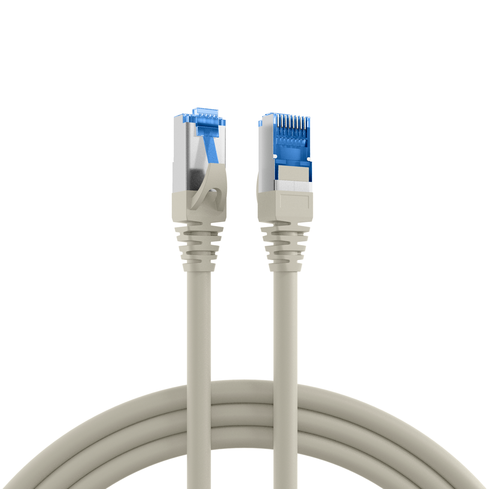 RJ45 Patch Cord Cat.6A S/FTP PVCUL grey 2m