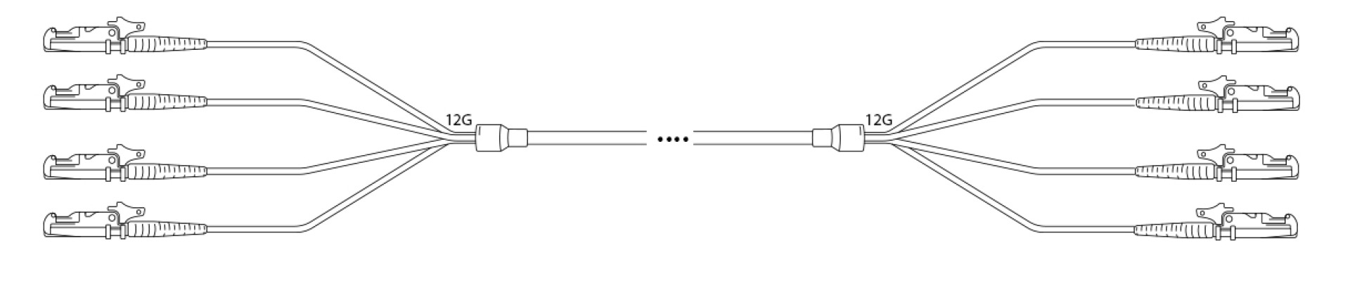 Mini-Breakout I-V(ZN) H OM2 50/125µm E2000®/E2000® 4G 1,0m