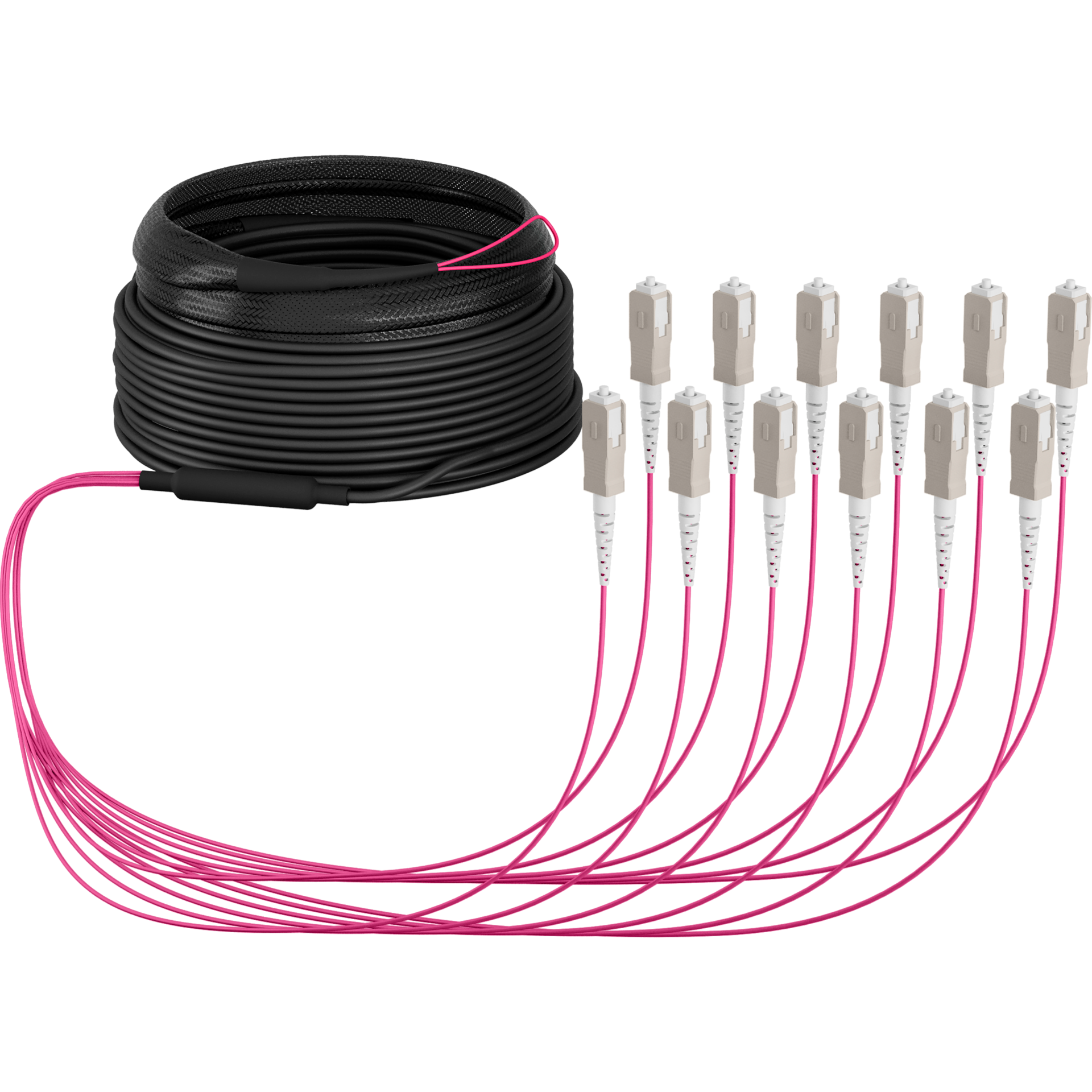 Trunk cable U-DQ(ZN)BH OM4 12G (1x12) SC-SC,10m Dca LSZH
