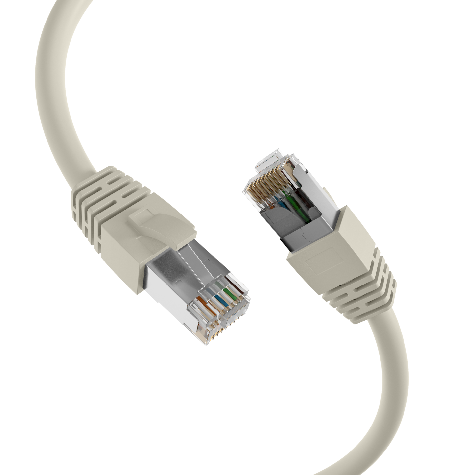 RJ45 Patchkabel Cat.8.1 S/FTP LSZH BC grau 10m