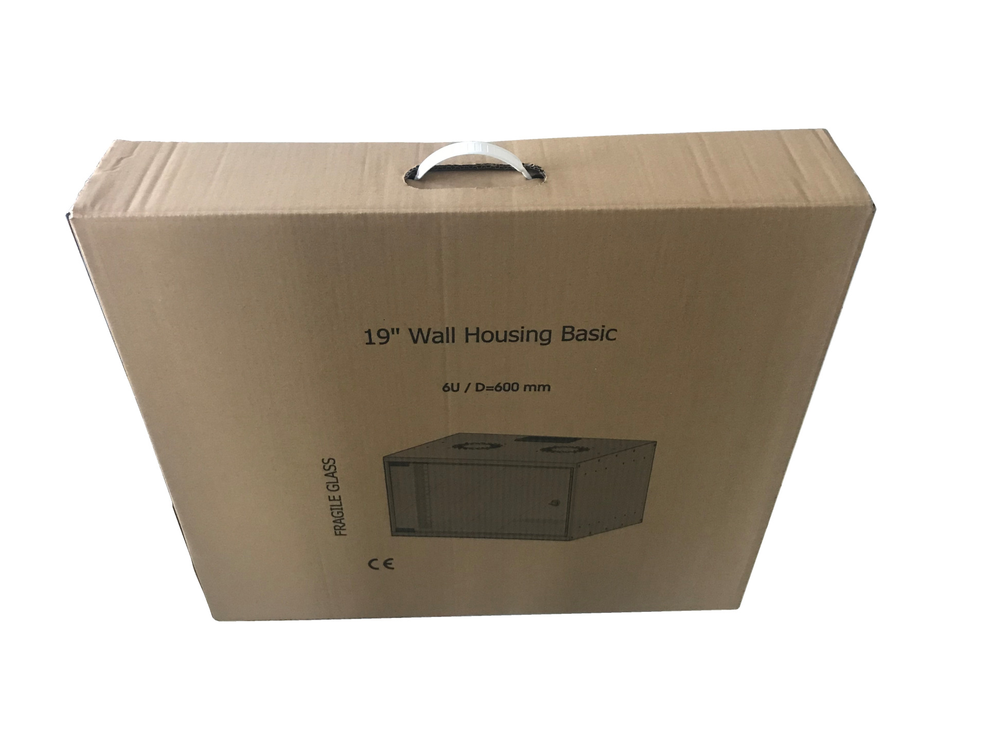 19“ 12HE Wandgehäuse Basic, Tiefe 450 mm, 1-teilig, Flat Pack, RAL9005