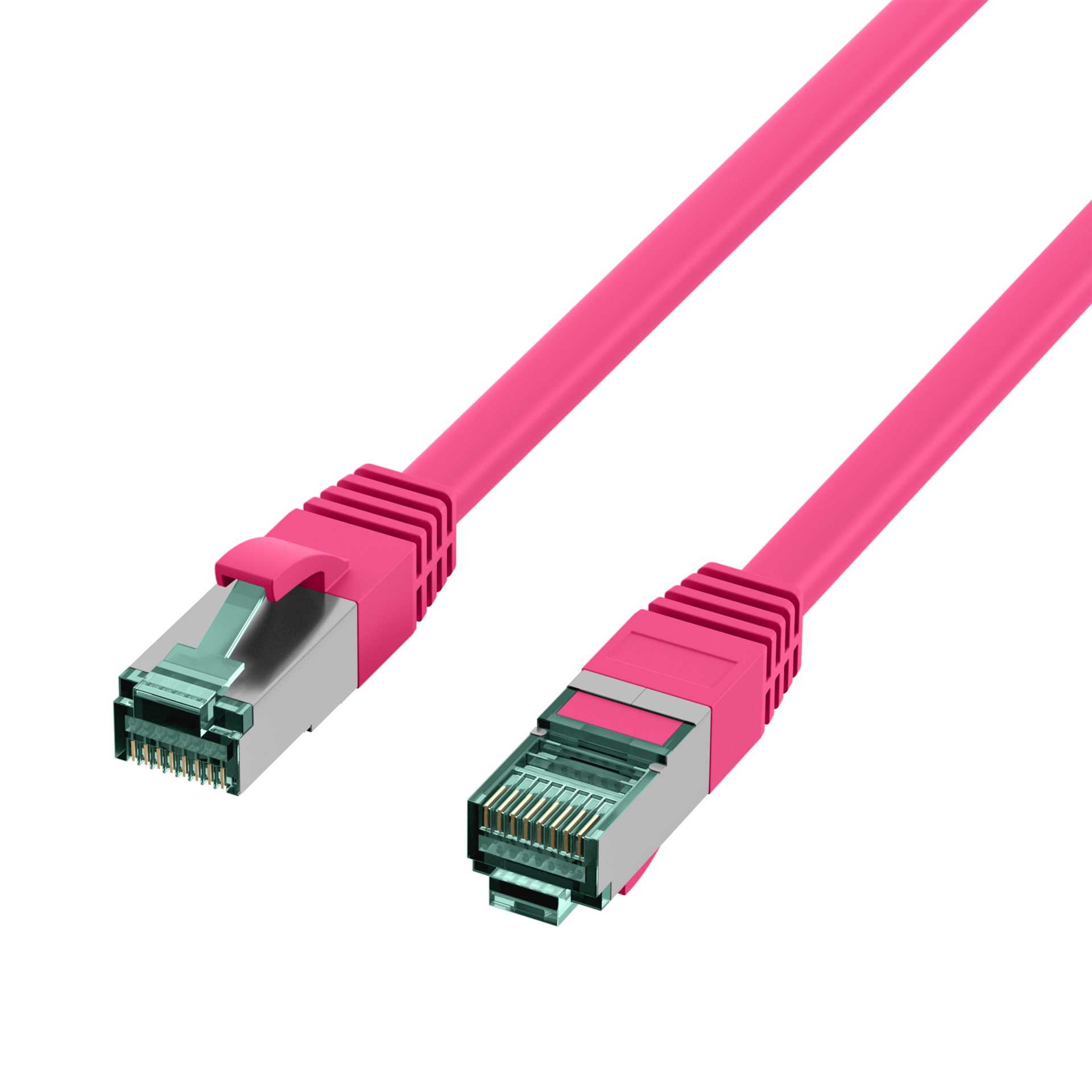 RJ45 Patchkabel Cat.6A S/FTP LSZH  magenta 0,25m