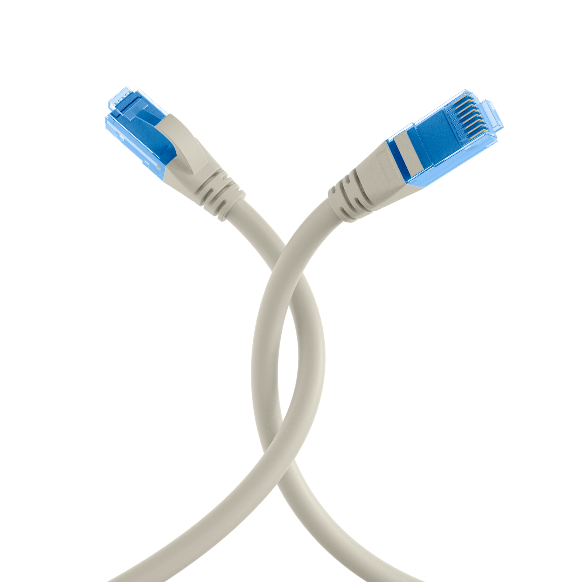 RJ45 Patchkabel Cat.6A U/UTP LSZH  Premium 500MHz grau 3m