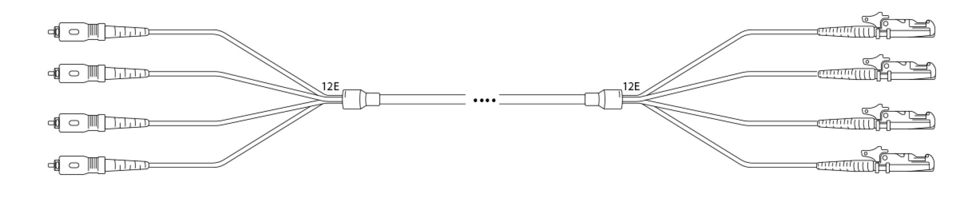 Breakout I-V(ZN) HH OS2 9/125µm SC/ E2000® 04E 1,0m