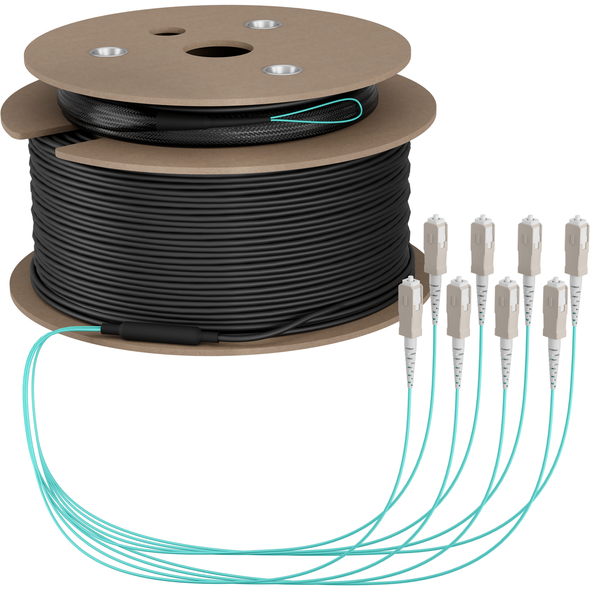 Trunkkabel U-DQ(ZN)BH OM3 8G (1x8) SC-SC,130m Dca LSZH