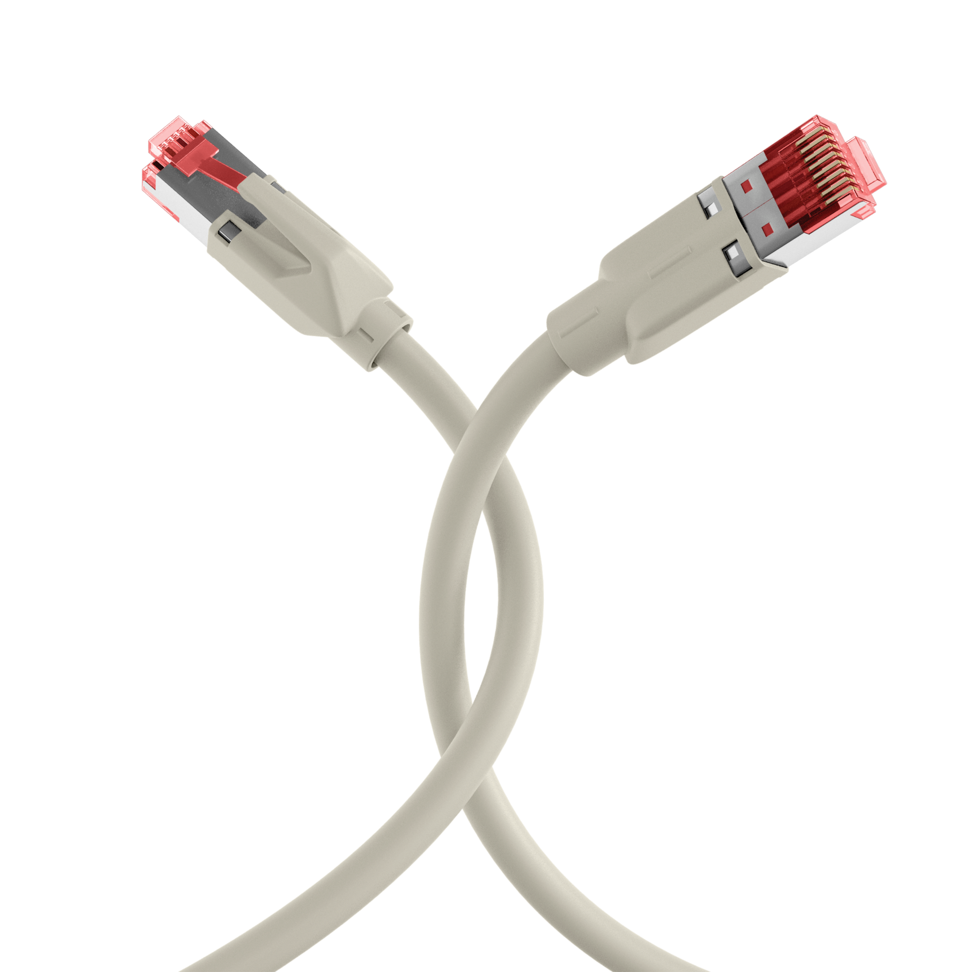 RJ45 Patchkabel Cat.6A S/FTP  Dätwyler 7702 TM21 grau 0,25m