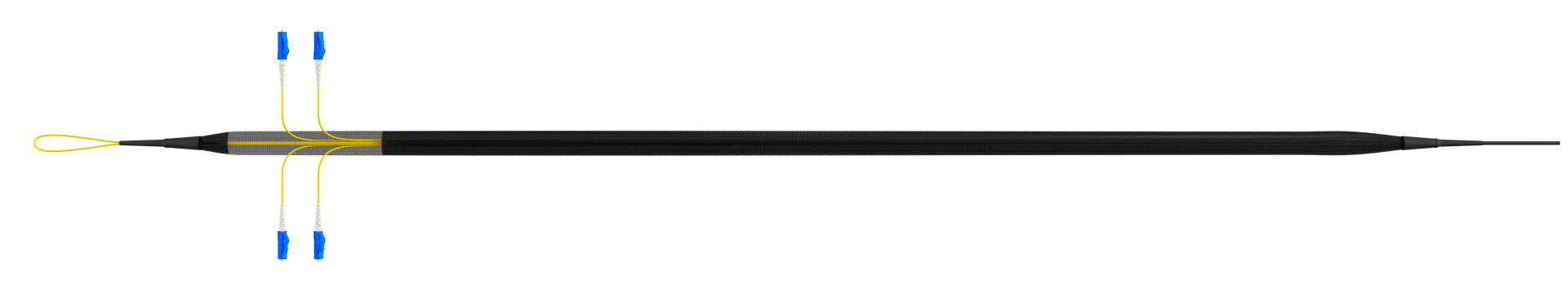 Trunk cable U-DQ(ZN)BH OS2 4E (1x4) LC-LC,80m Dca LSZH G675A1