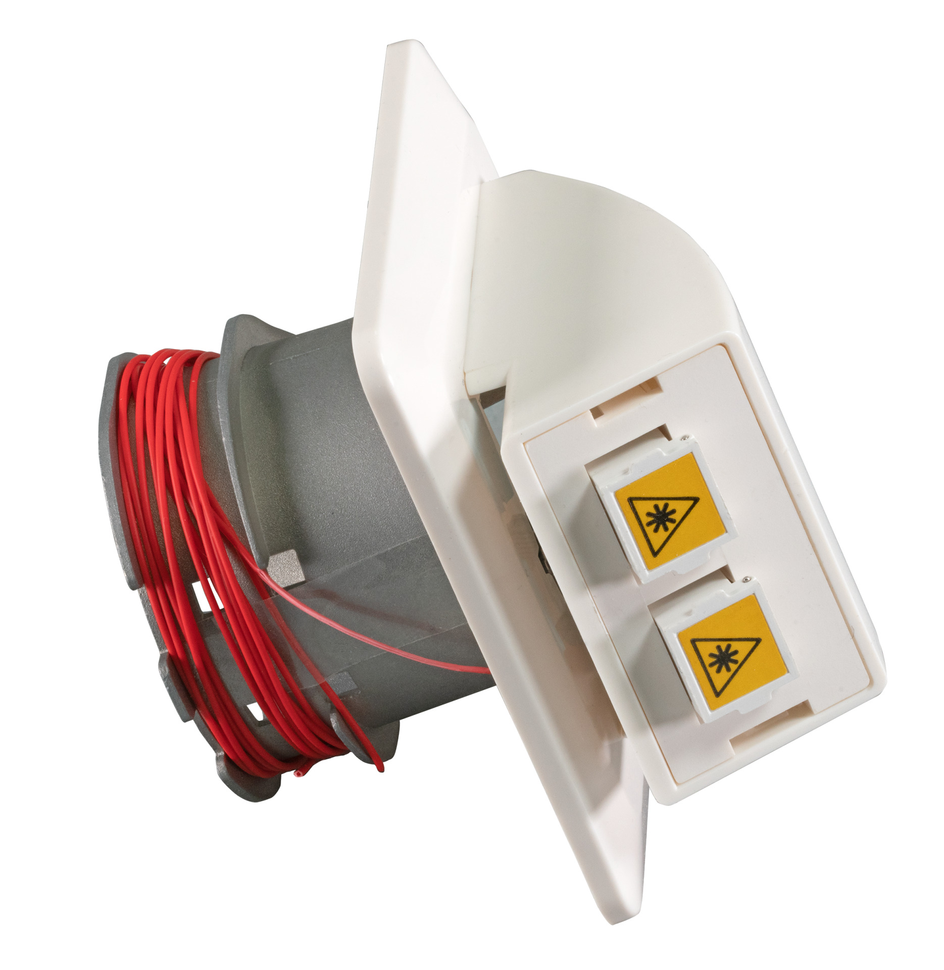 FO data outlet UP, 2 SC-S adapter OM3 with shutter, integrated splice holder