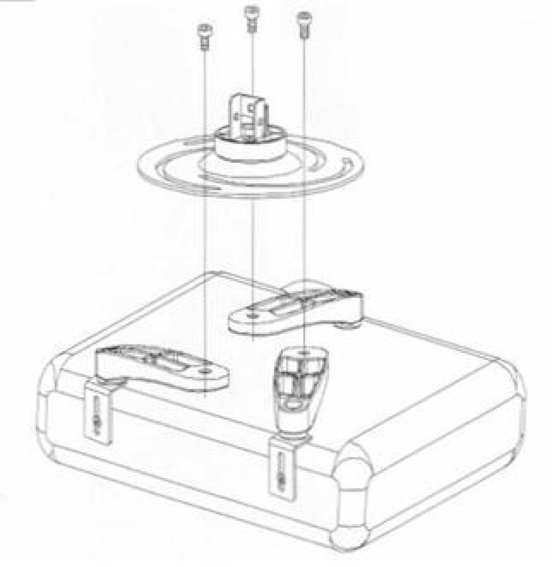 Universal-Deckenhalterung für Beamer, ausziehbar, 60-102 cm, Silber