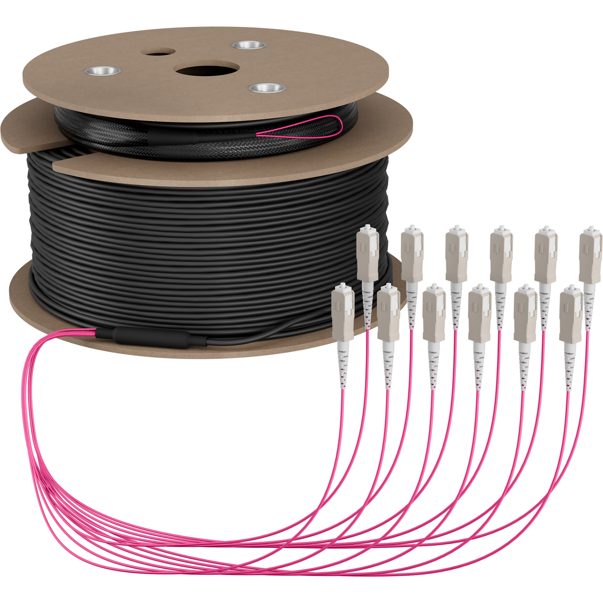 Trunkkabel U-DQ(ZN)BH OM4 12G (1x12) SC-SC,160m Dca LSZH