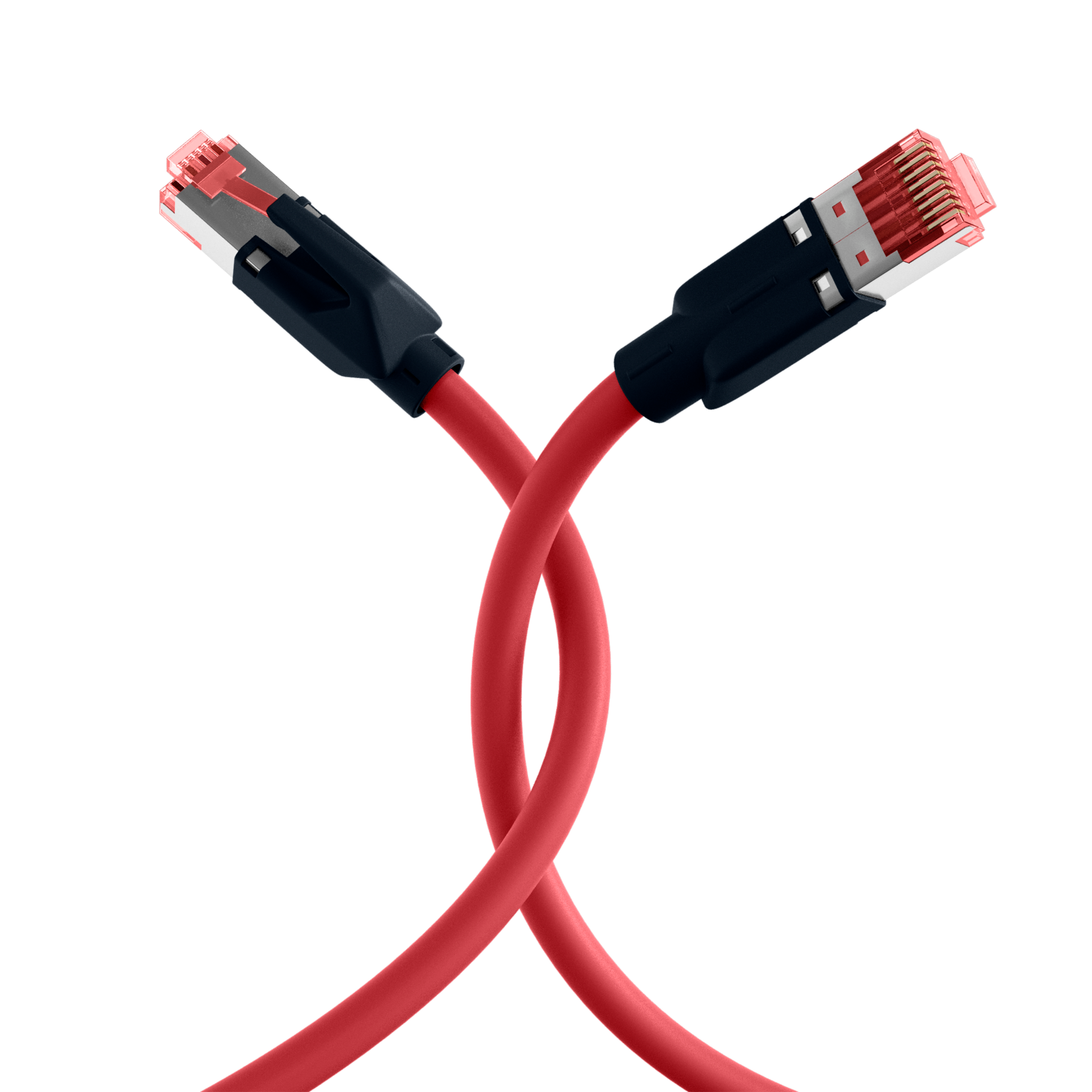 RJ45 Patchkabel Cat.6A S/FTP PUR  Draka UC900 TM21 rot 2m