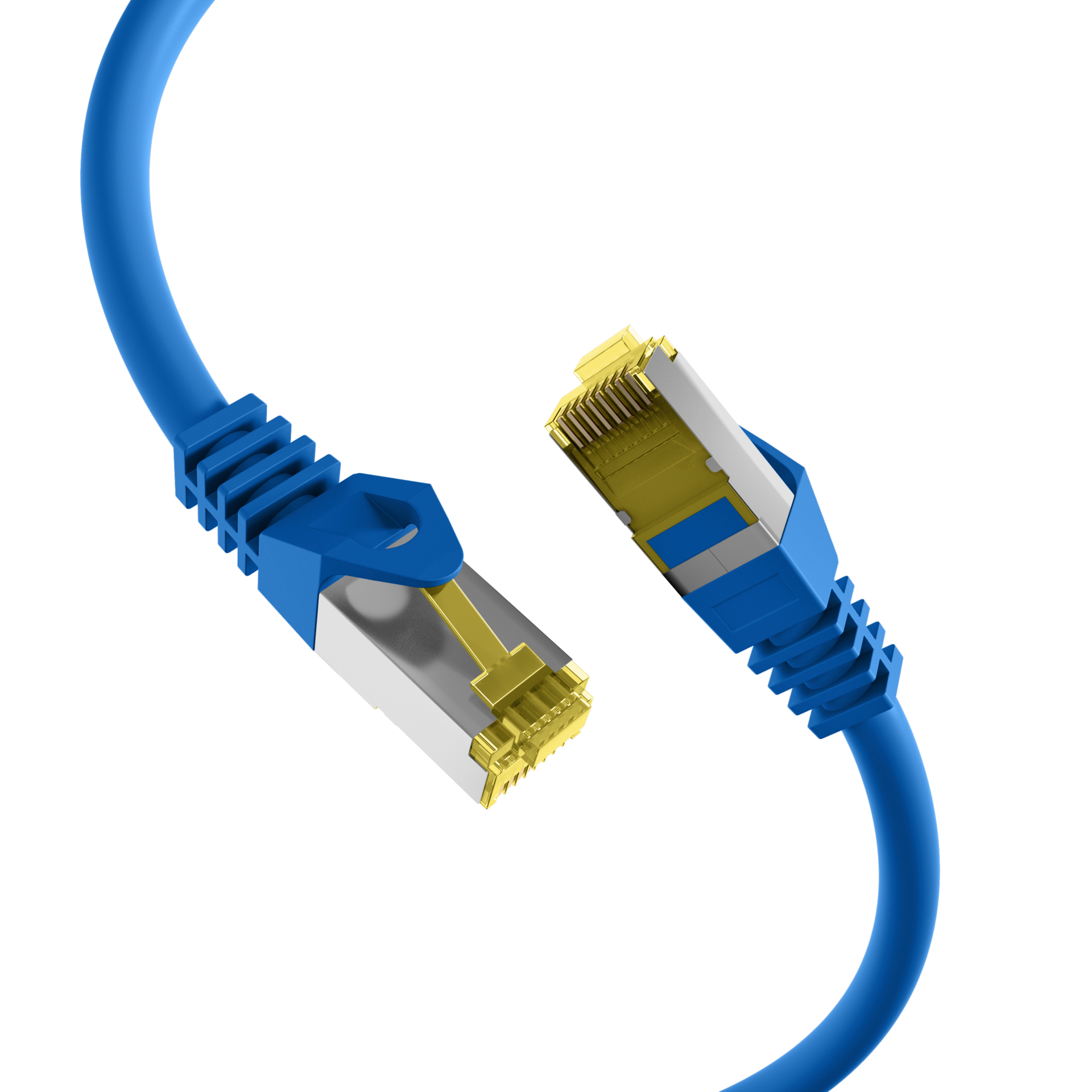 RJ45 Patchkabel Cat.6A S/FTP LSZH  Cat.7 Rohkabel blau 7,5m