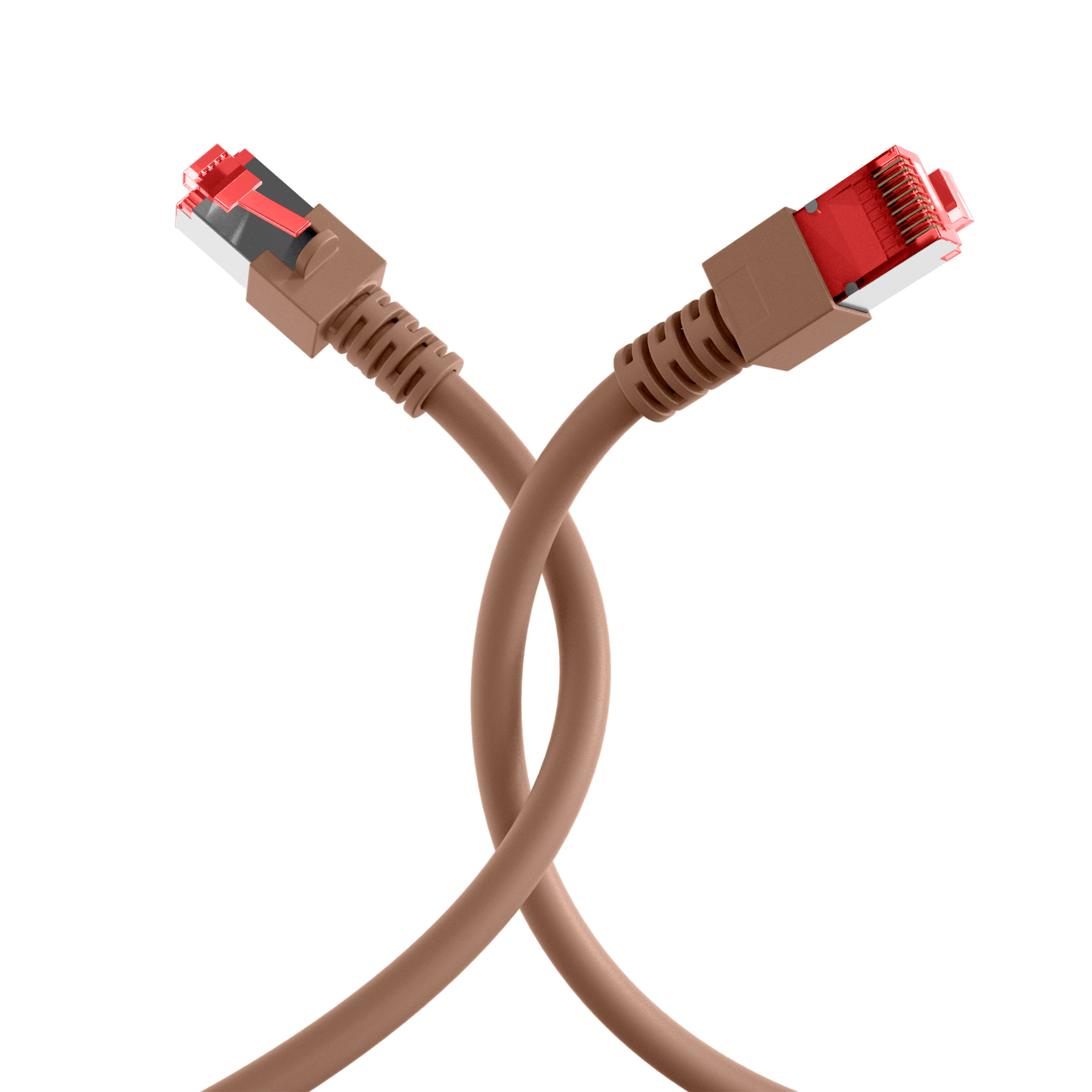 RJ45 Patch Cord Cat.6 S/FTP LSZH brown 10m