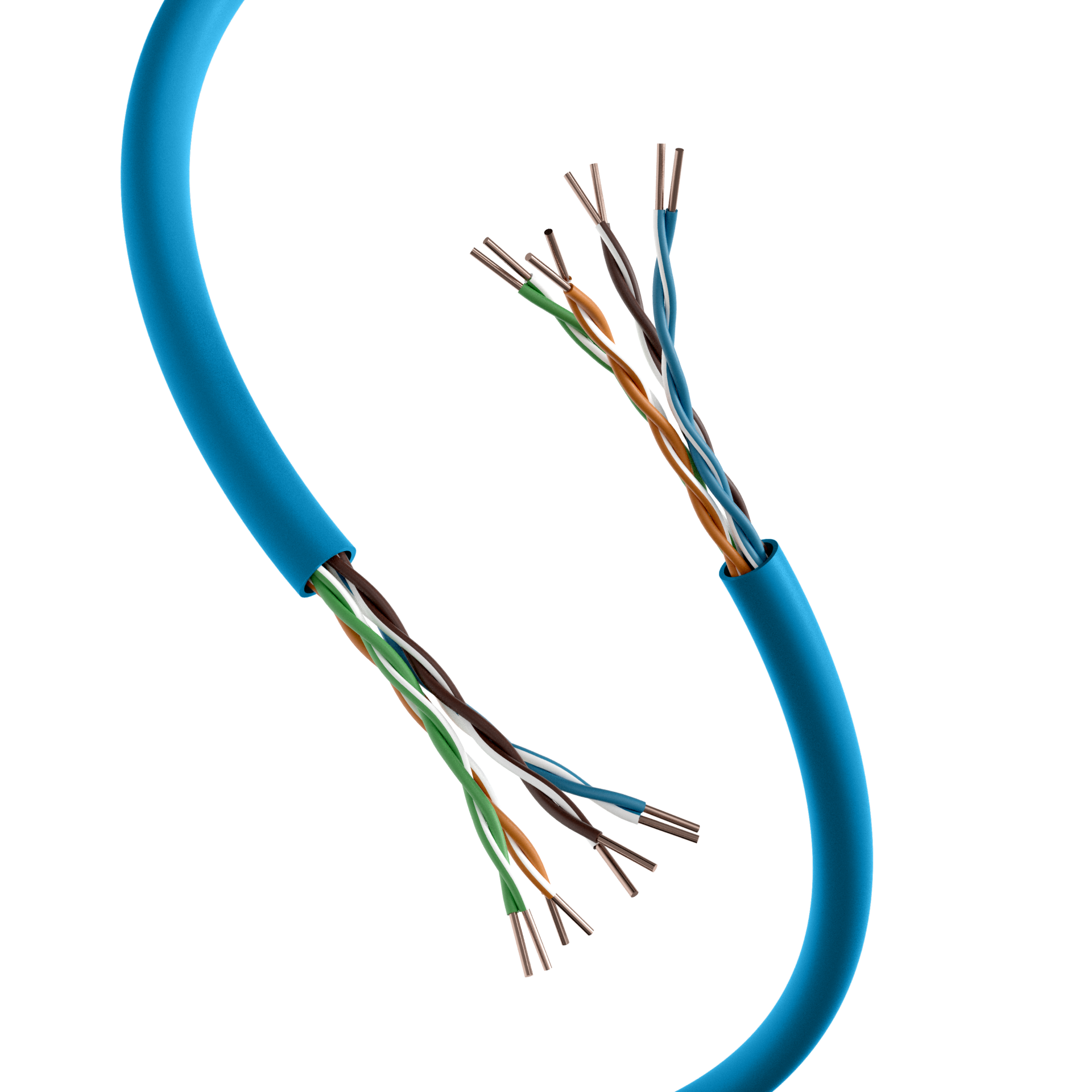 INFRALAN® Cat.6A 500 AWG23, U/UTP 4P CPR B2ca RAL5015 blau, 500m