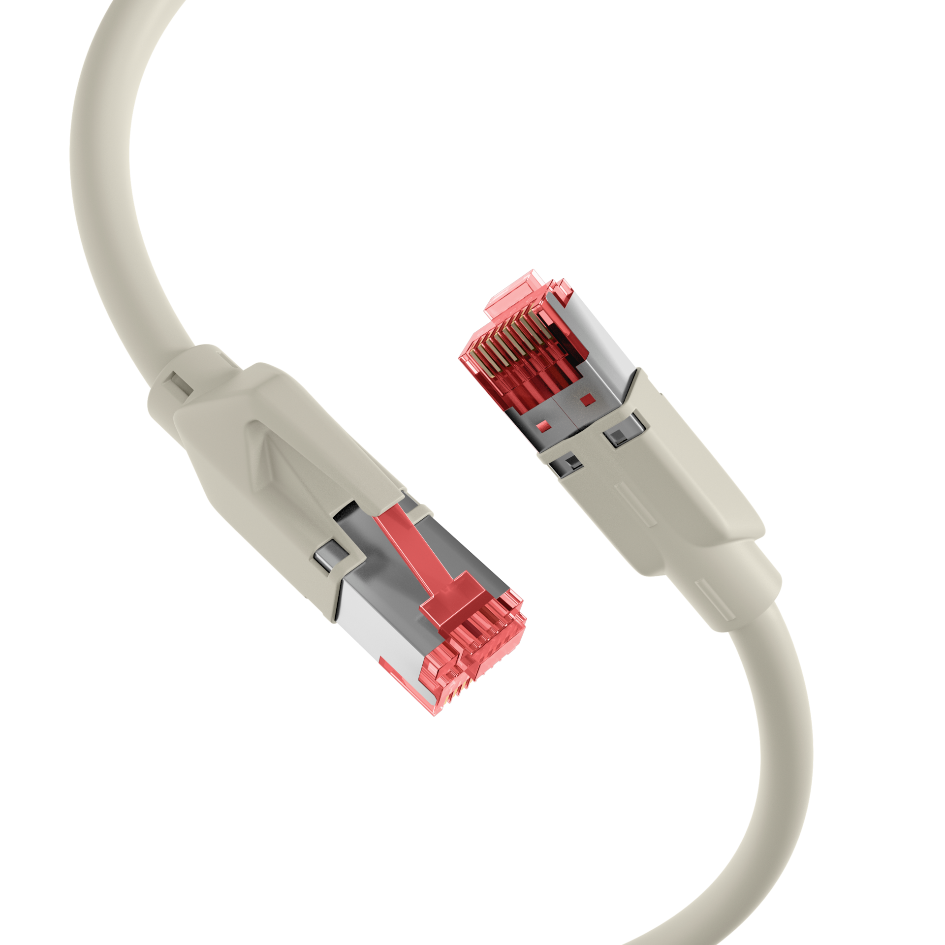 RJ45 Patchkabel Cat.6A S/FTP FR HF  Kerpen F6-90 TM21 grau 10m