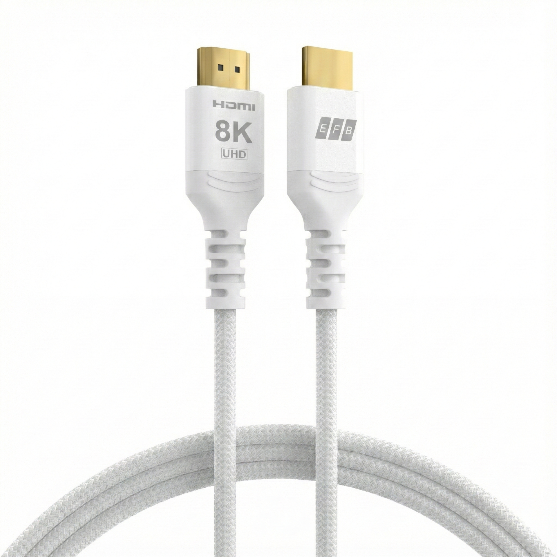 Ultra High-Speed ​​8K60Hz 48 Gbps HDMI Cable 0.5m white compat. w. HDMI 2.1/2.0