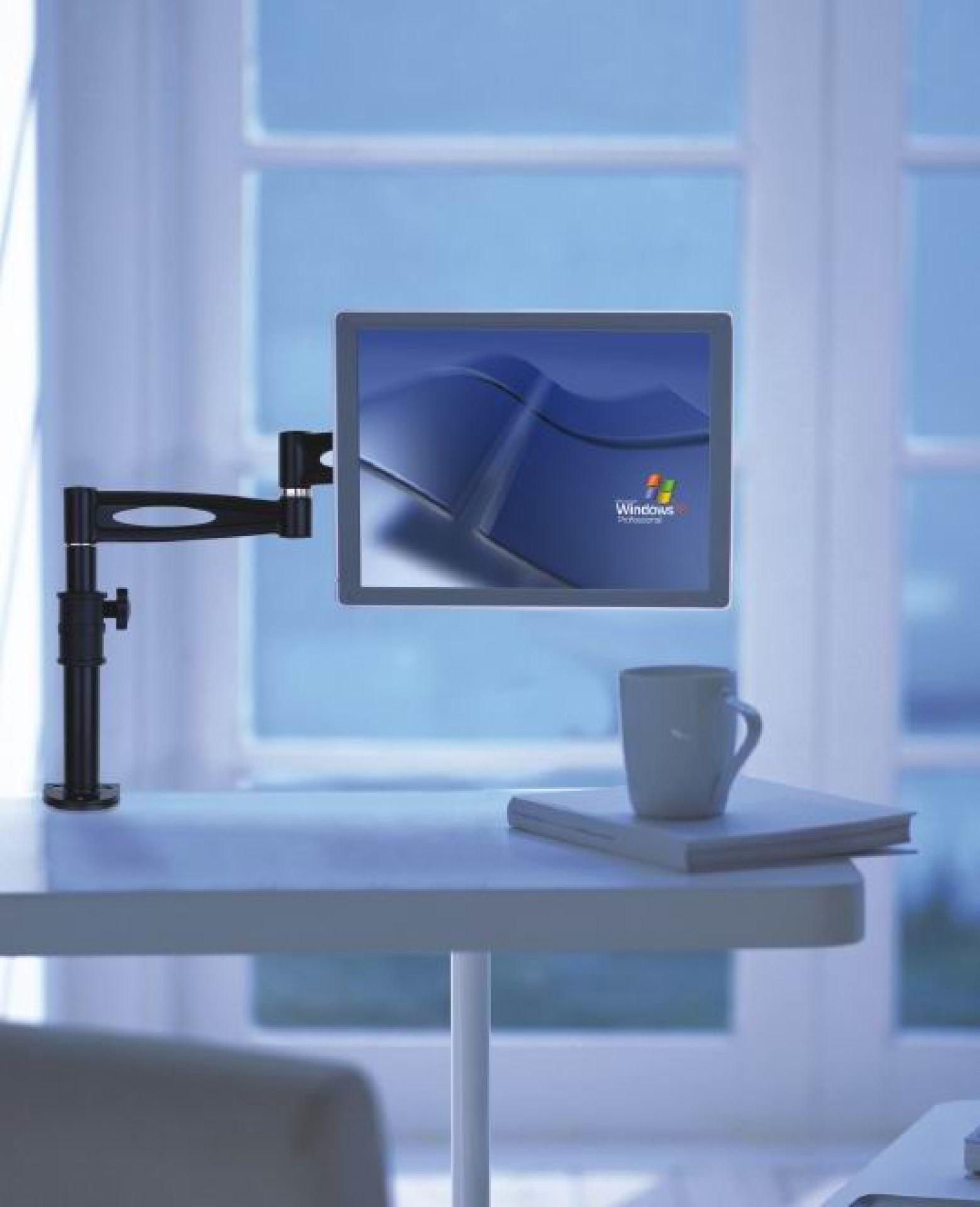 Schreibtischhalterung für LCD TV LED 13"-27", mit Langarm und Klemme