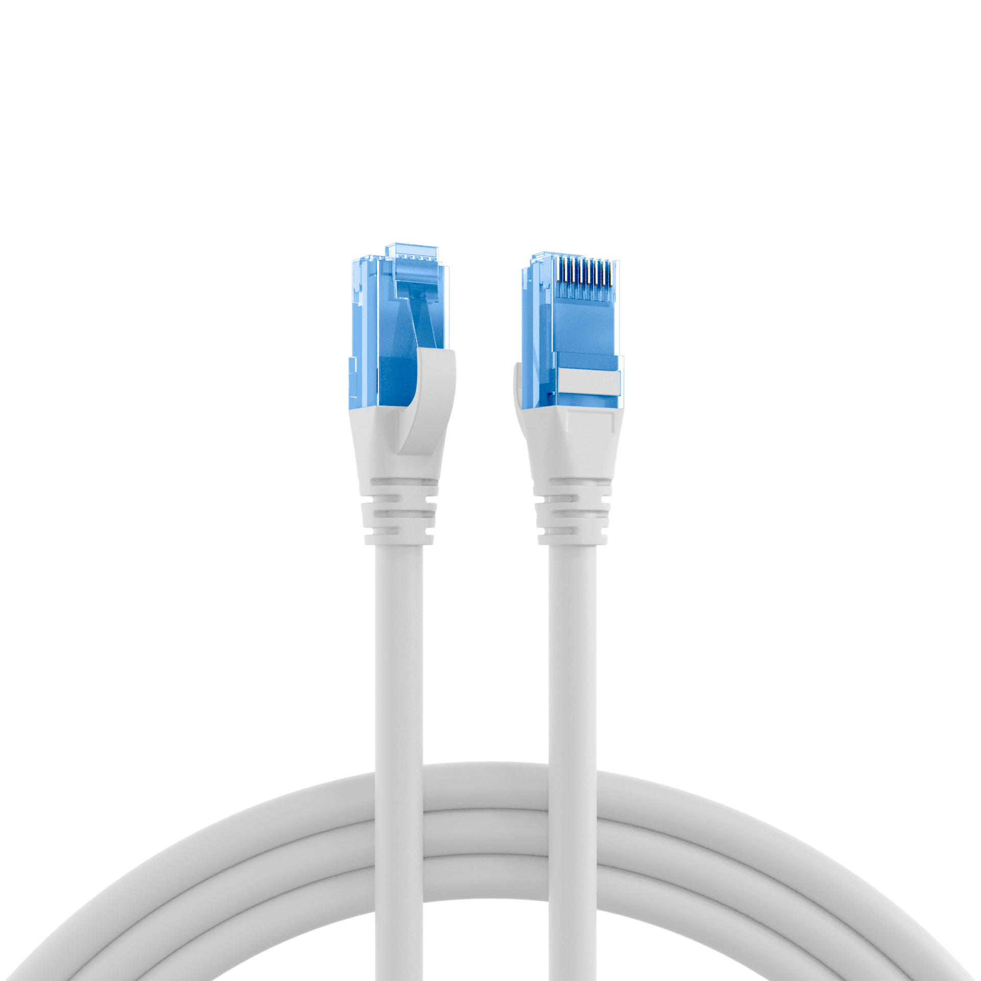RJ45 Patchkabel Cat.6A U/UTP LSZH  Premium 500MHz weiß 1m