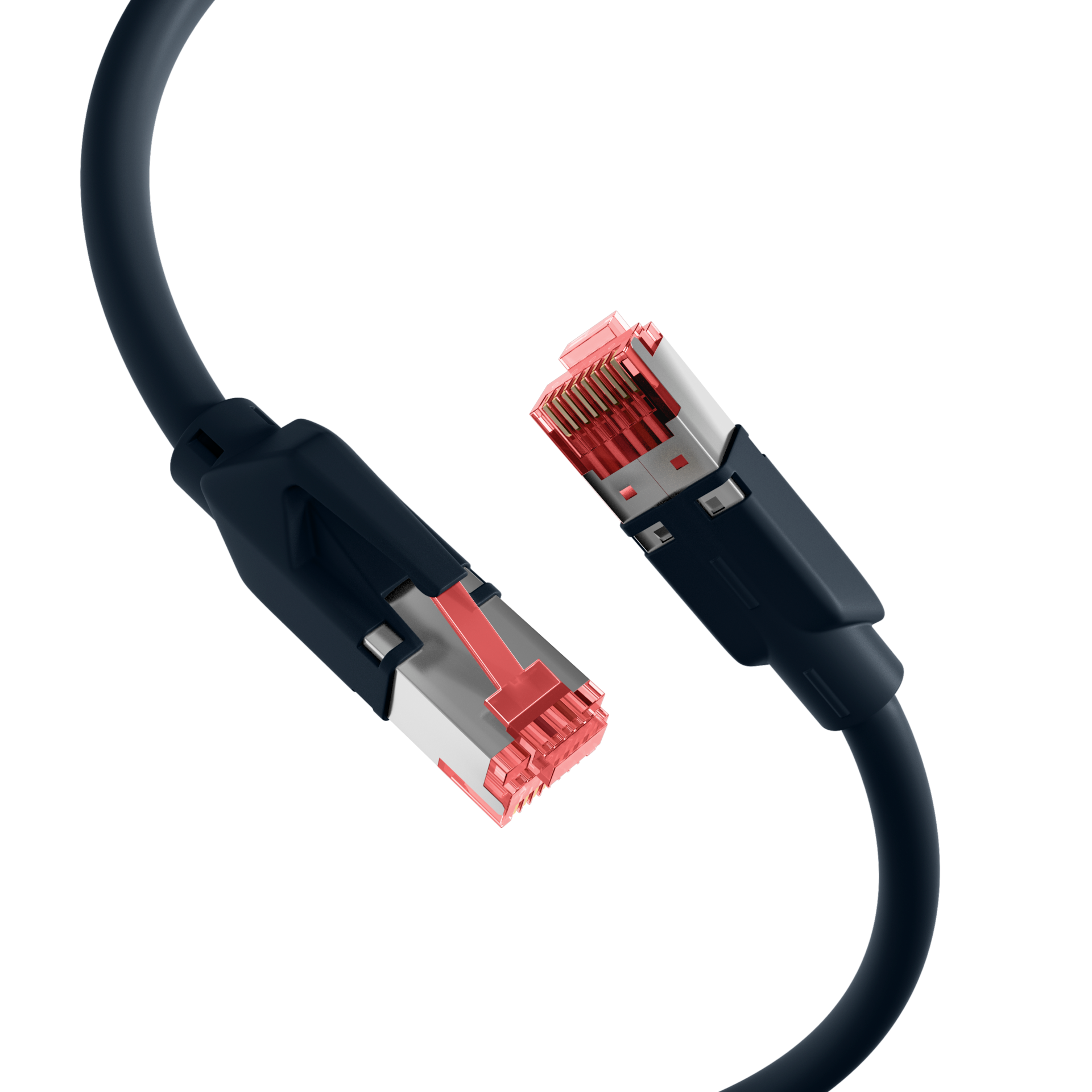 RJ45 Patch Cord Cat.6A S/FTP Dätwyler 7702 TM21 black 0,25m