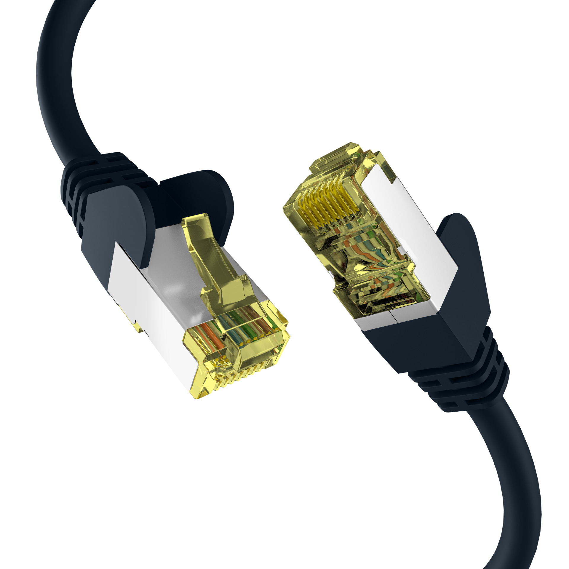 CAT6a BLACK 1,5m Patch Cable S/FTP PIMF RJ45 Network cable Ethernet LAN DSL