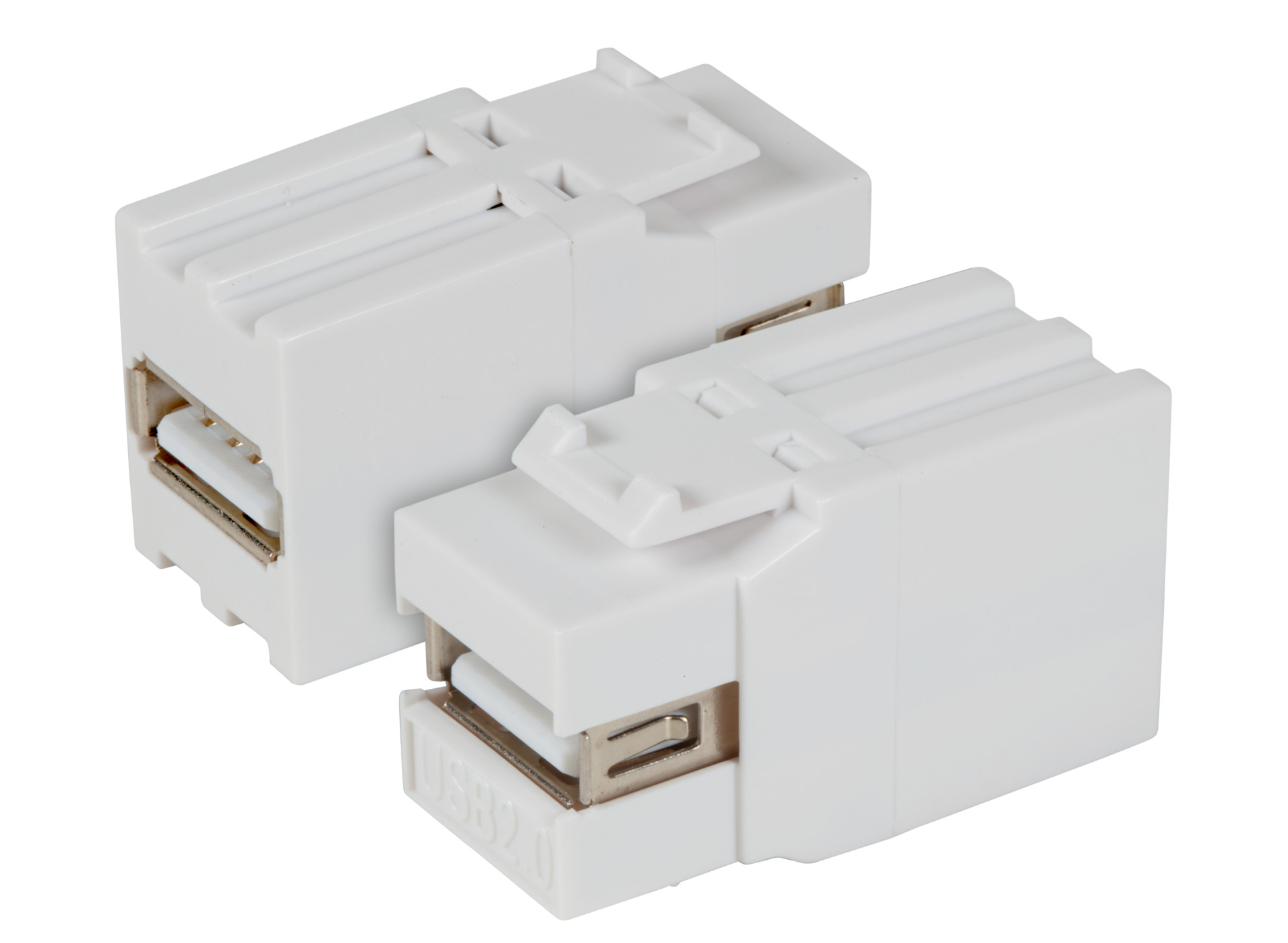 Keystone Einbauadapter USB2.0 A - A, schwarz