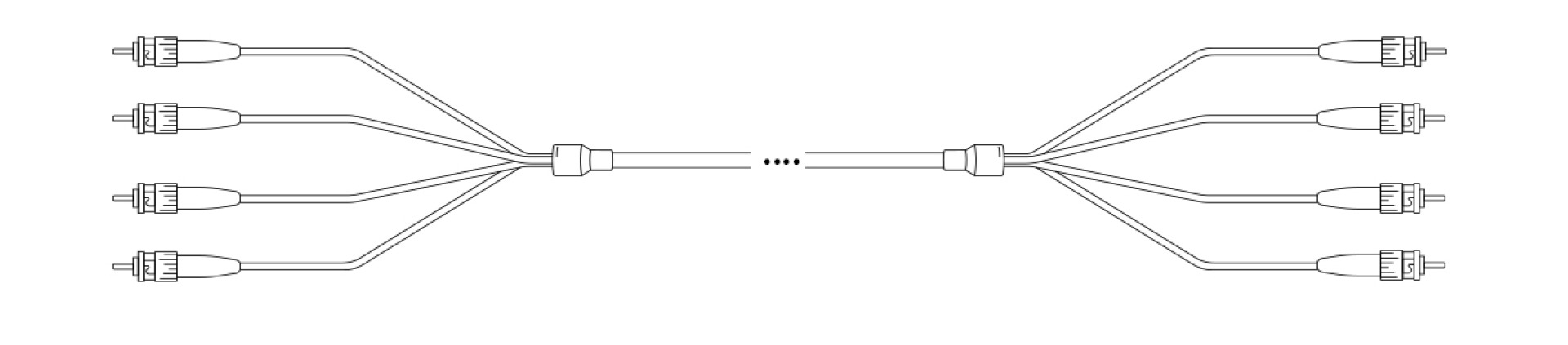 U-DQ(ZN) BH OM3 50/125µm ST/ST 12G 1,0m