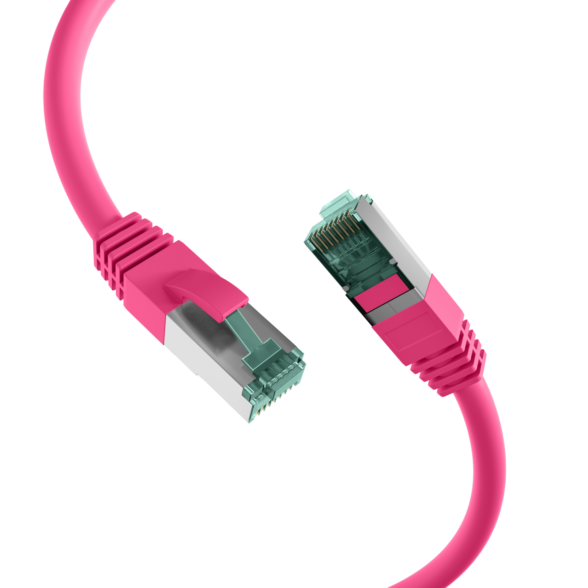 RJ45 Patchkabel Cat.6A S/FTP LSZH  magenta 0,25m