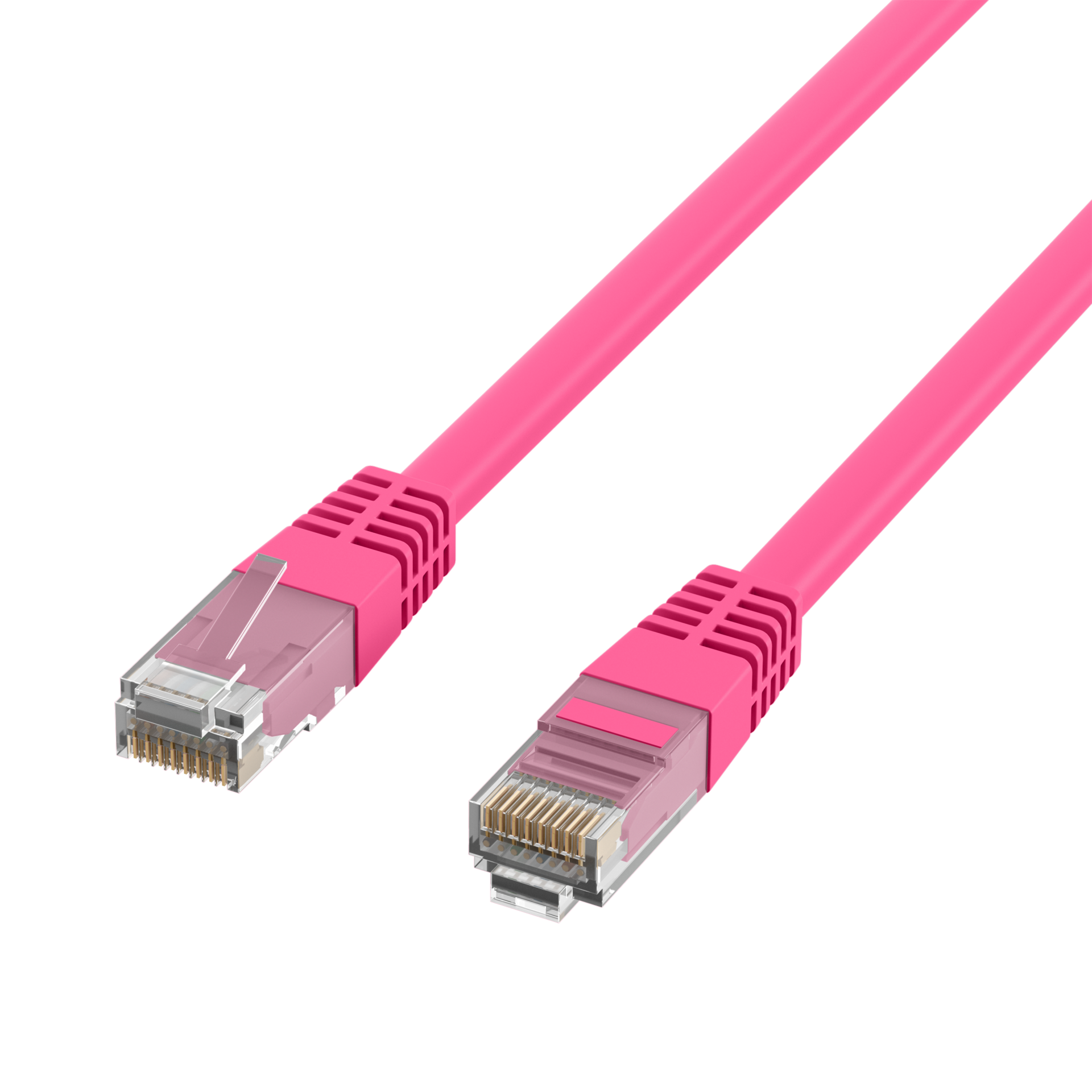 RJ45 Patchkabel Cat.5e U/UTP PVC  CCA magenta 30m