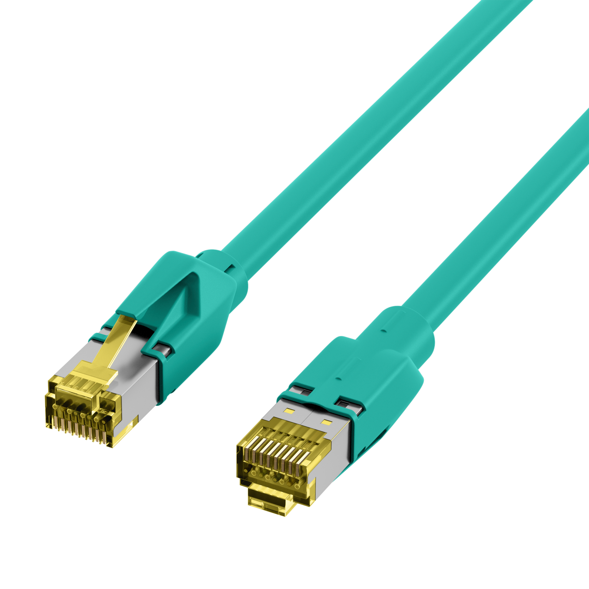 INFRALAN® RJ45 patch cord S/FTP, Cat.6A, TM31, UC900, 15m, green