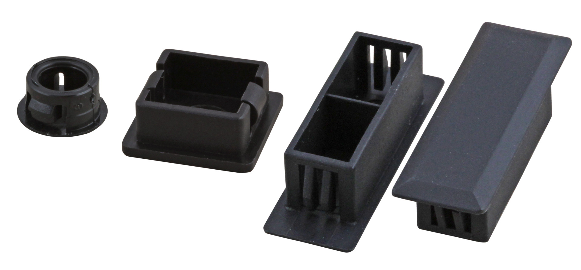 Dust cover plastic black for E2000®/SC simplex/LC-Duplex, PU 100