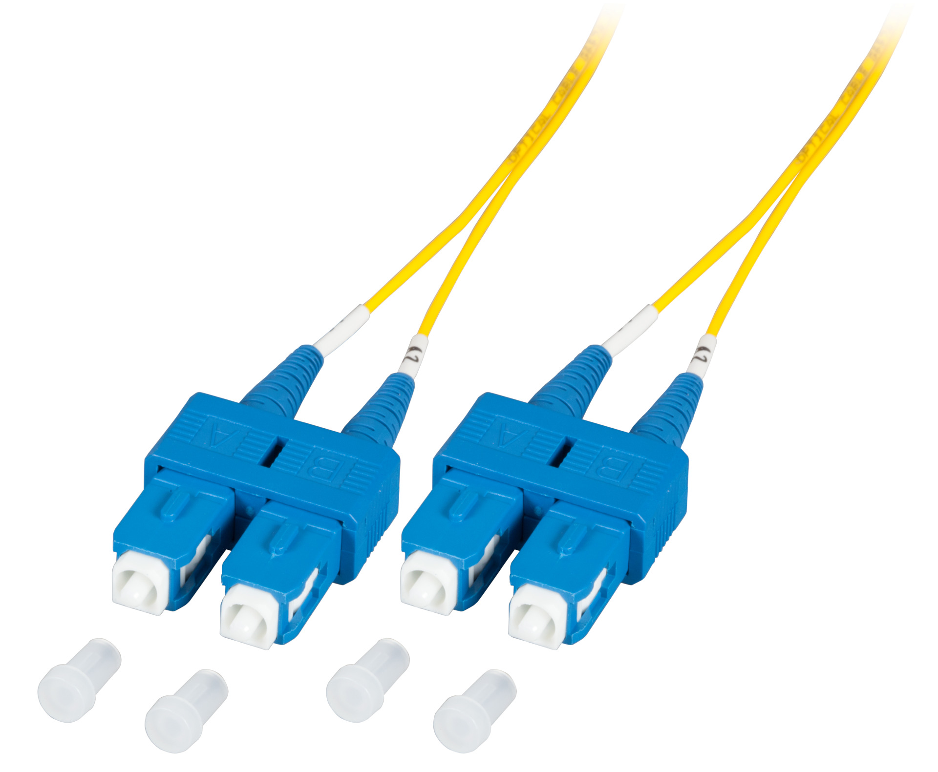 Duplex Patchcable SC-SC OS2 G652D 3m LSZH 1,2mm yellow