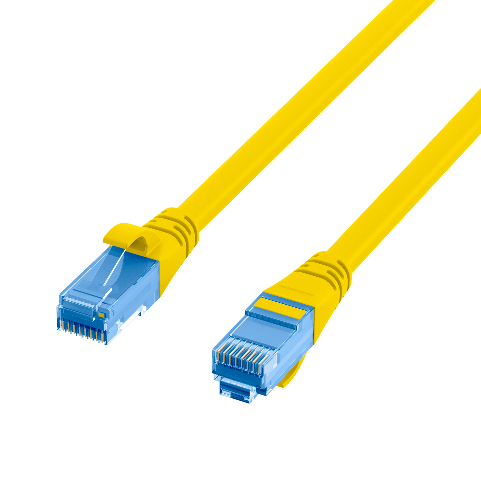 RJ45 Patchkabel Cat.6A U/UTP LSZH  Premium 500MHz gelb 2m