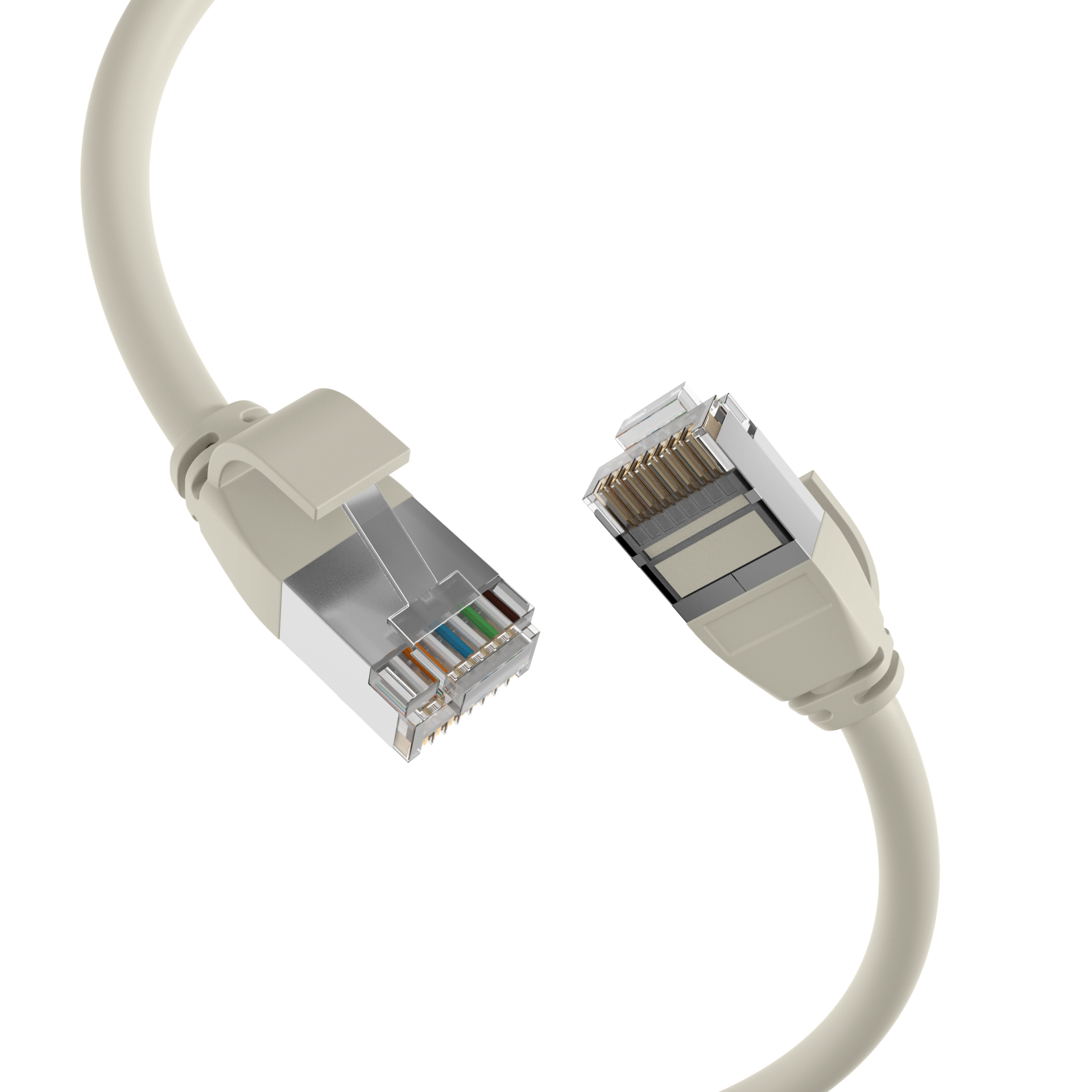 RJ45 Patchkabel Cat.6A U/FTP TPE 4mm ultraflex grau 5m