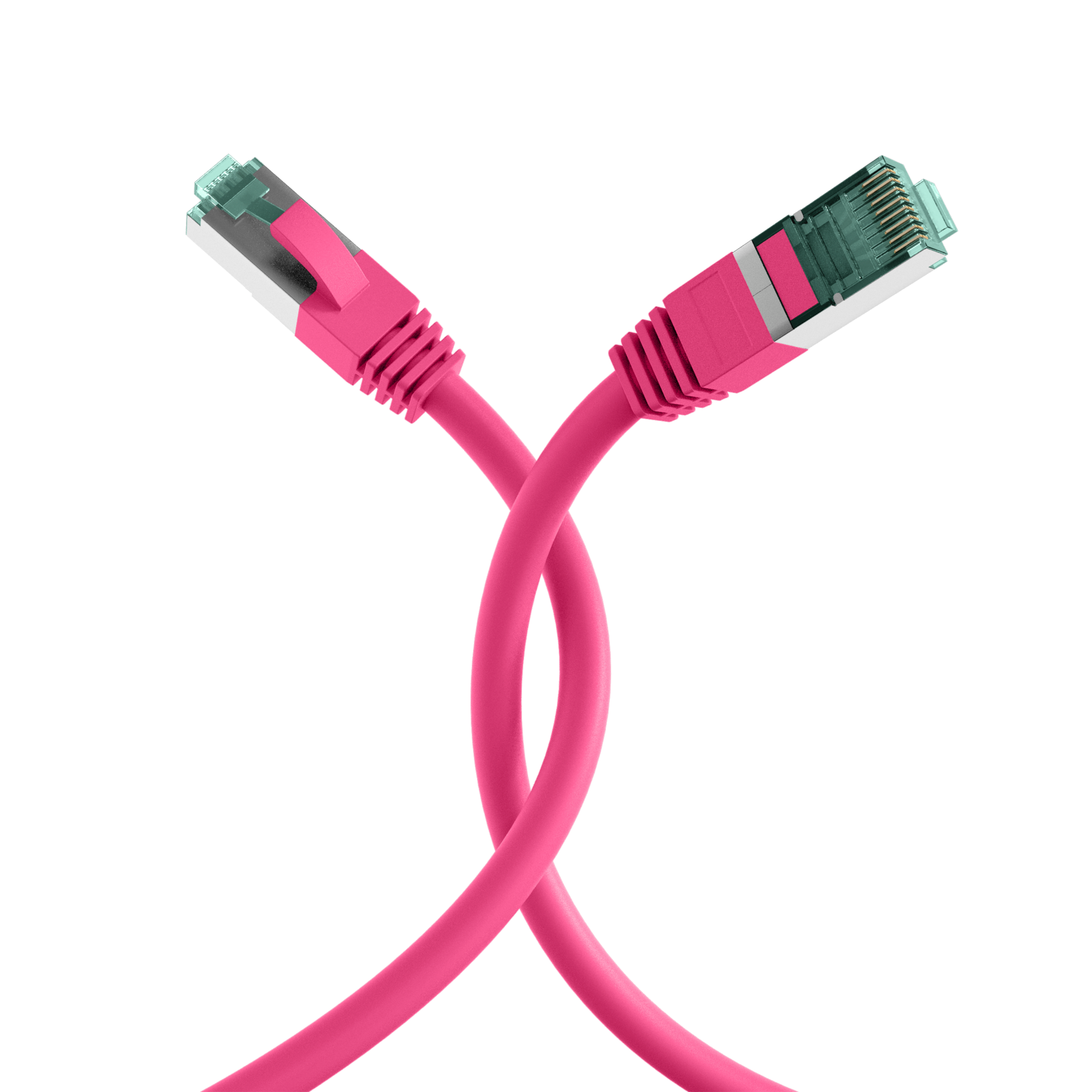 RJ45 Patchkabel Cat.6A S/FTP LSZH  magenta 7,5m