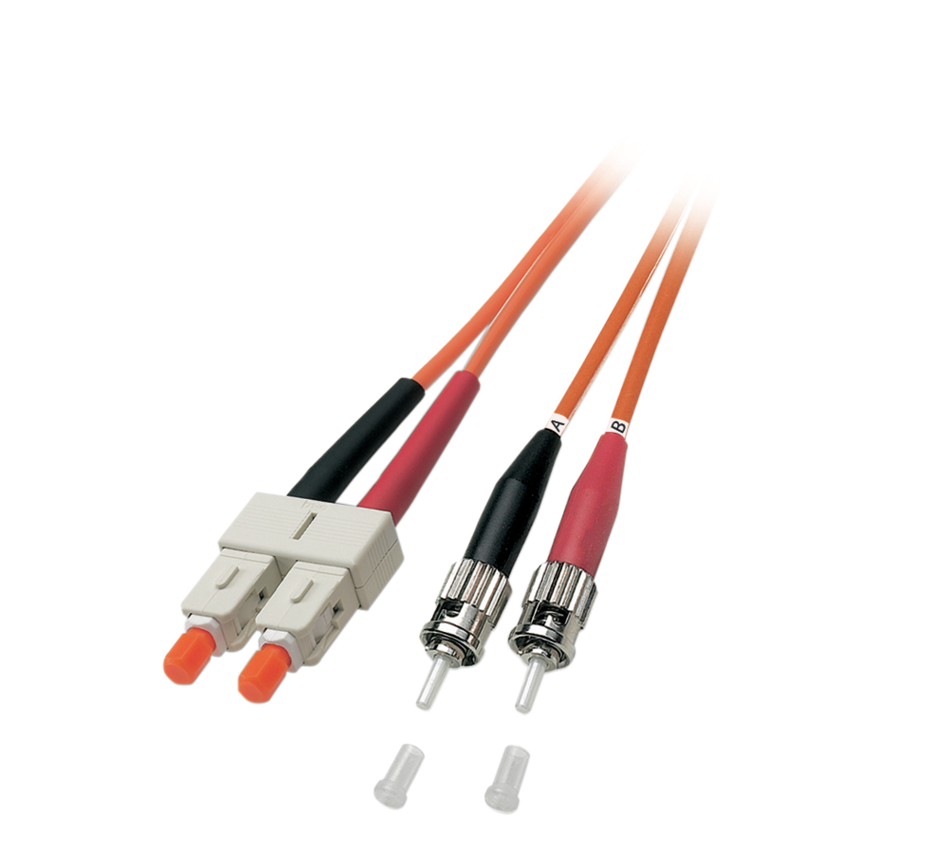 Duplex Jumper SC-ST 62,5/125µ, OM1, LSZH, orange, 3.0mm, 2m