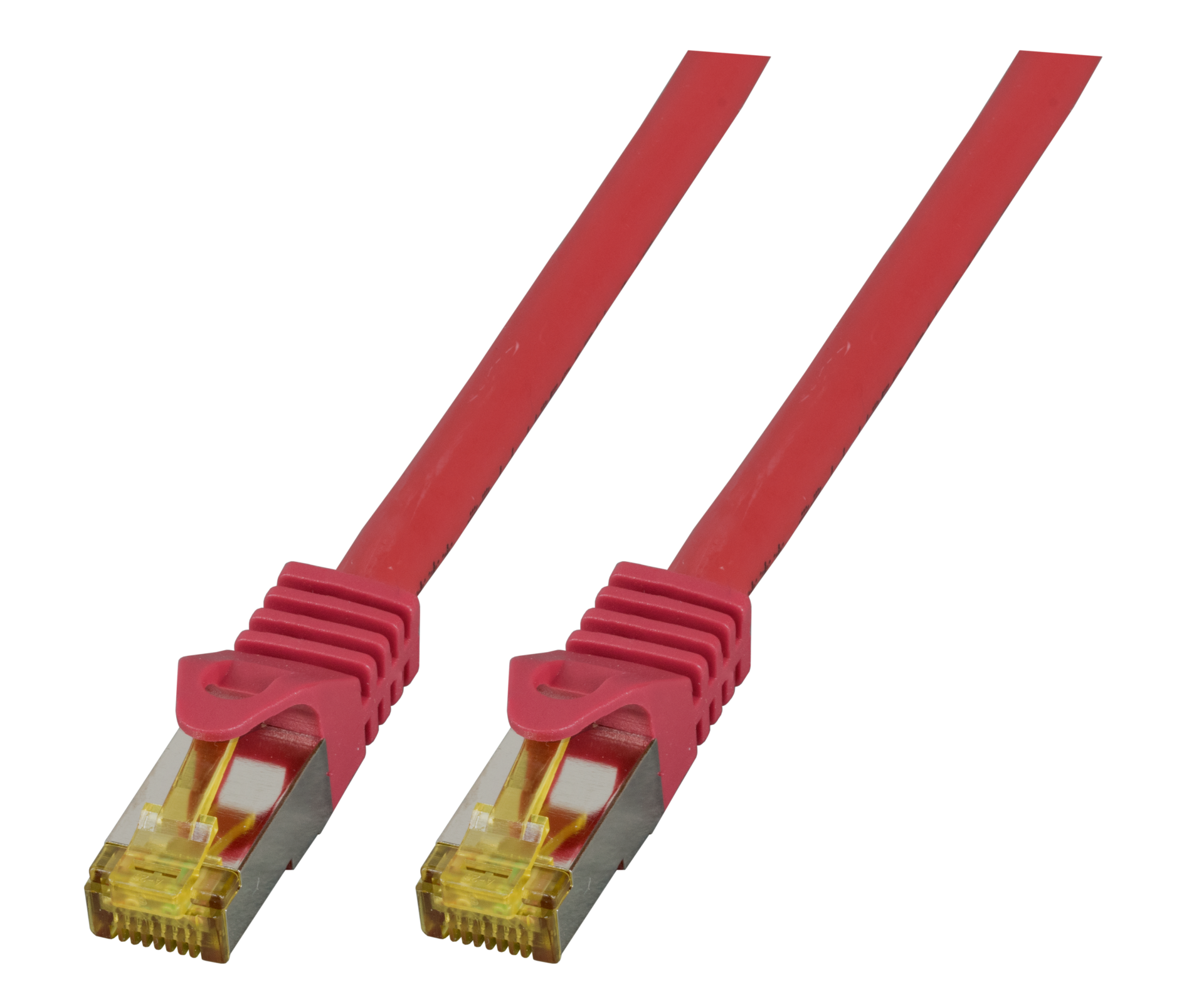 RJ45 Patch Cord Cat.6A S/FTP LSZH Cat.7 raw cable red 0,15m