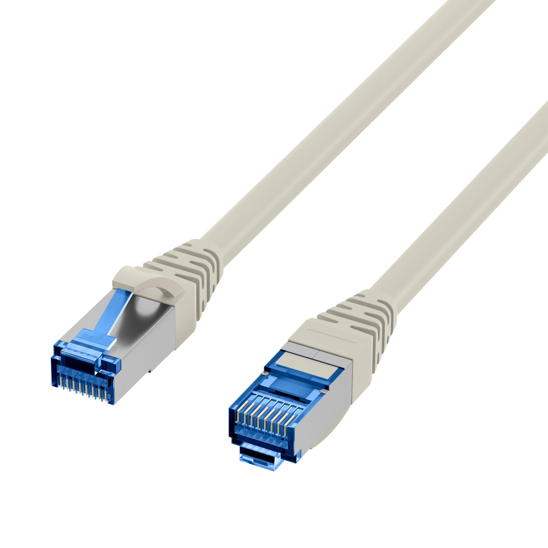 RJ45 Patchkabel Cat.6A S/FTP PVC UL grau 5m