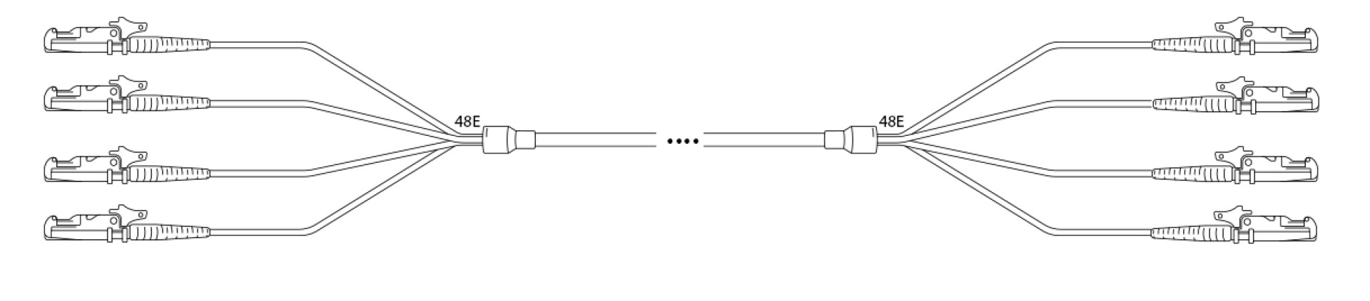 U-DQ(ZN) BH G657A 9/125µm E2000®-APC/E2000®-APC 24E 1,0m