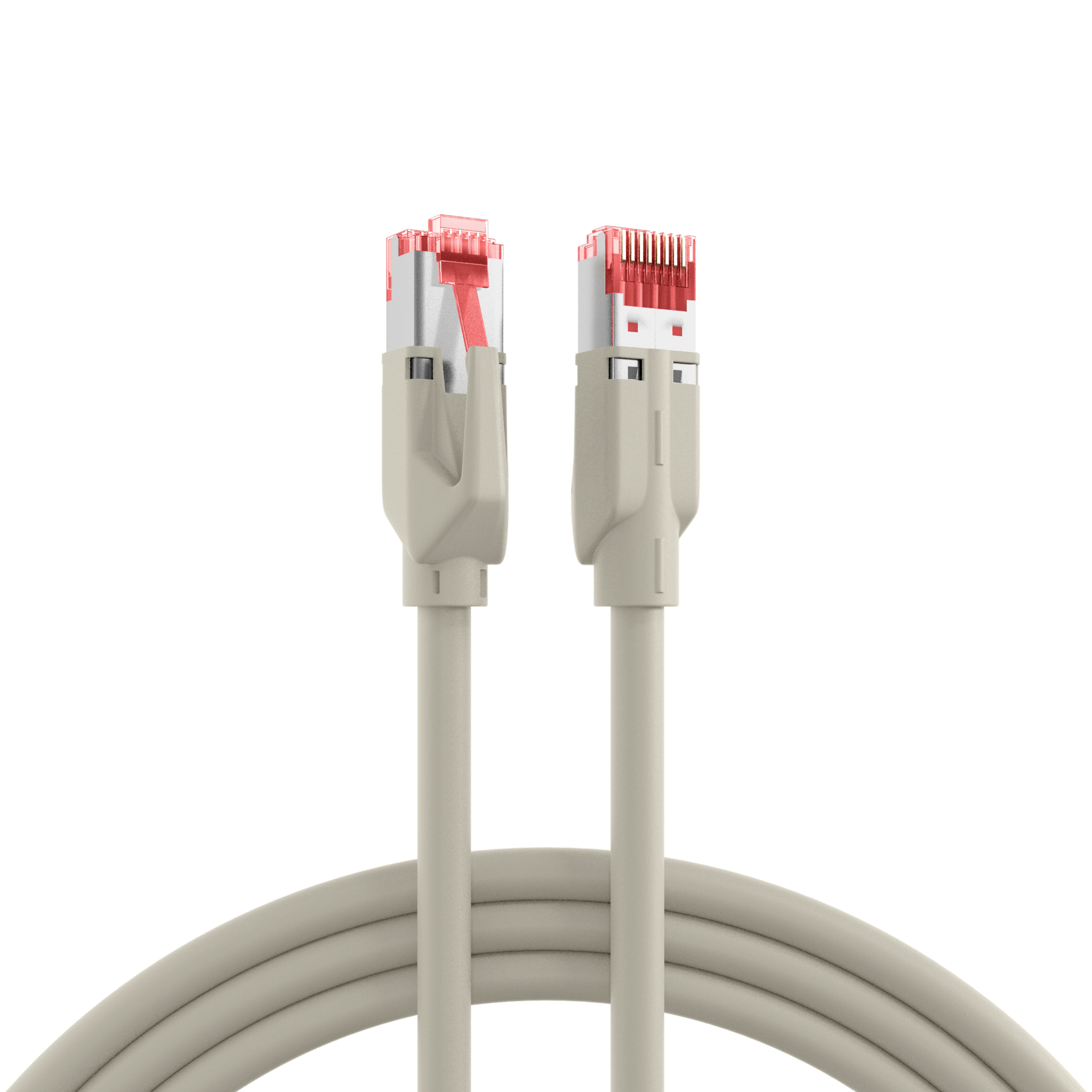 RJ45 Patch Cord Cat.6A S/FTP Dätwyler 7702 TM21 grey 1m 