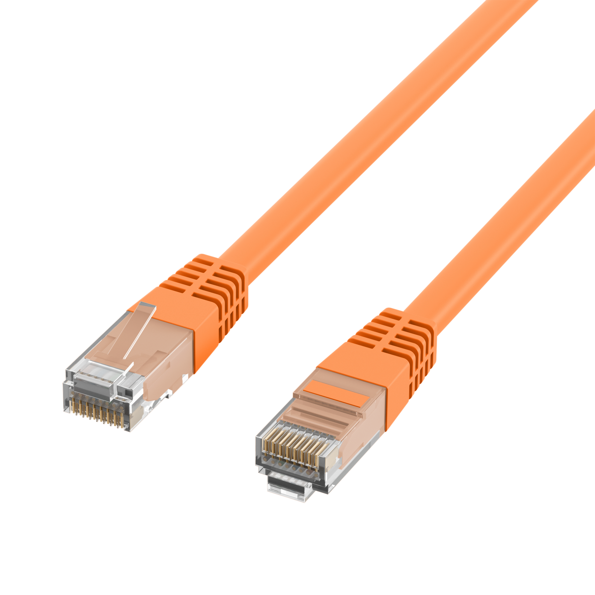 RJ45 Patchkabel Cat.5e U/UTP PVC  CCA orange 1m