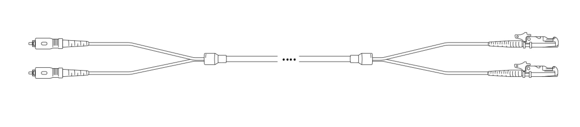 Breakout I-V(ZN) HH OM2 50/125µm SC/E2000® 12G 1,0m