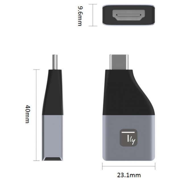 Adapter USB-C M auf HDMI F 4Kx2K 30Hz