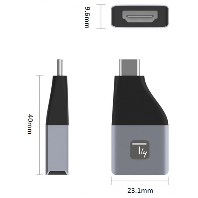 Adapter USB-C M to HDMI F 4Kx2K 30Hz