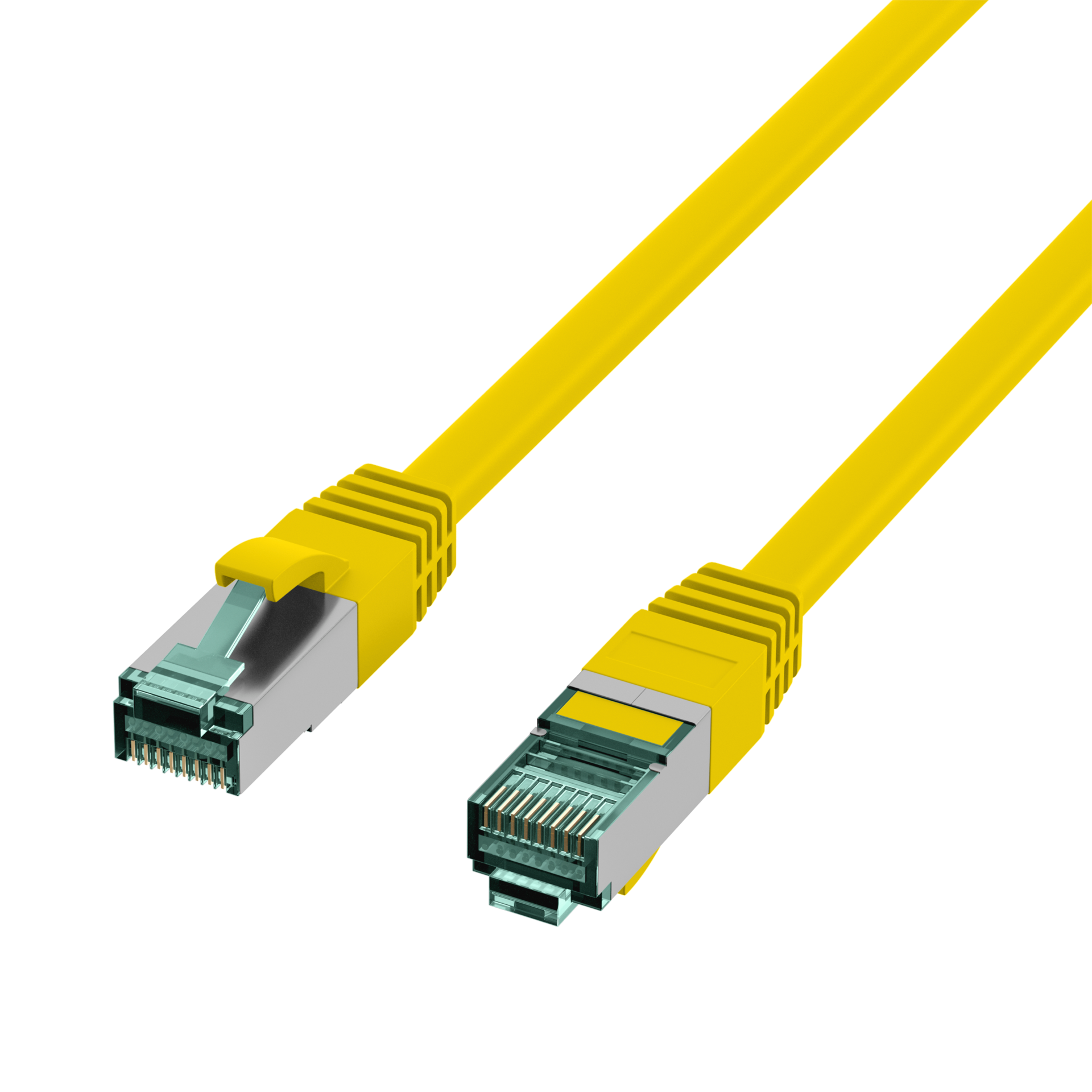 RJ45 Patch Cord Cat.6A S/FTP LSZH yellow 0,25m