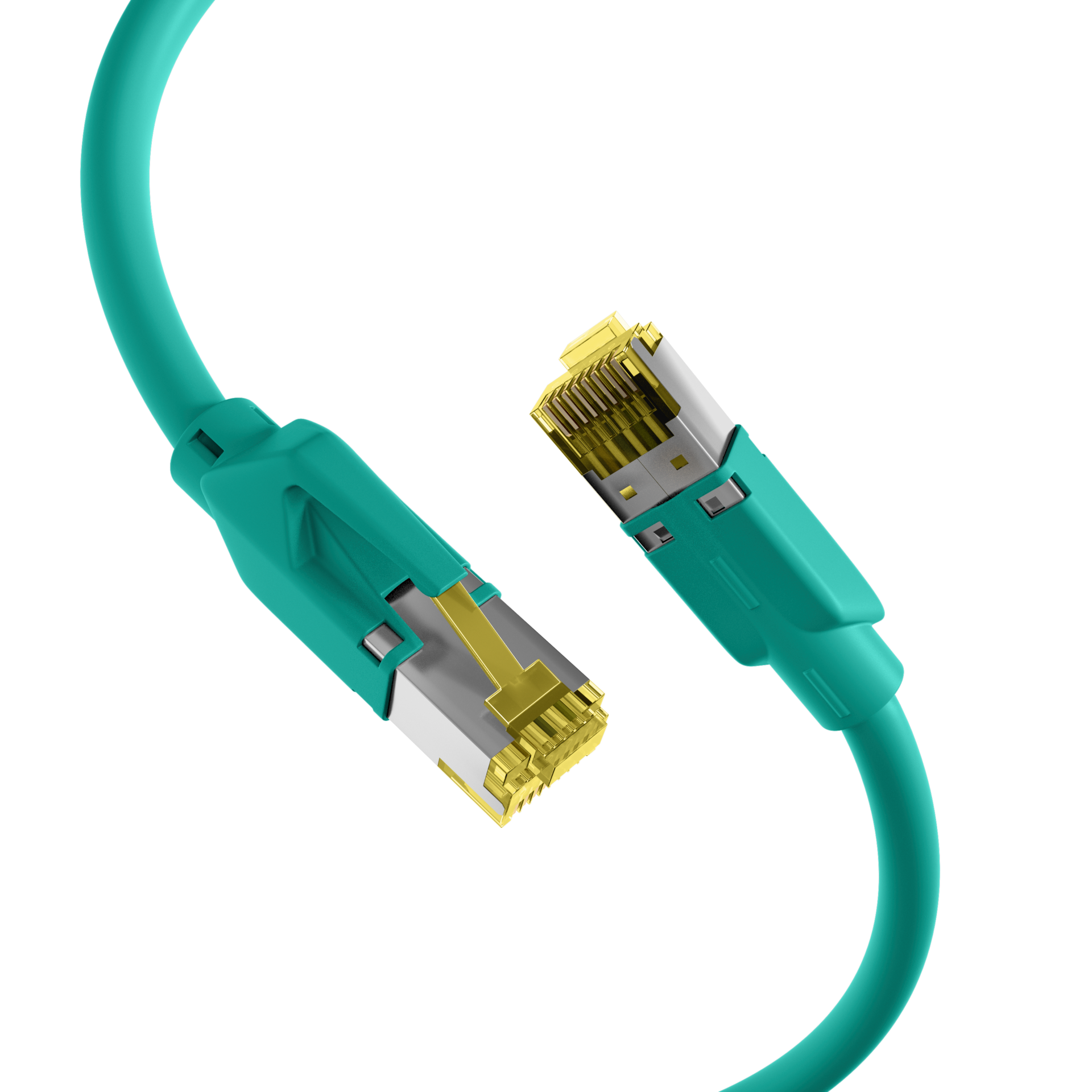 INFRALAN® RJ45 patch cord S/FTP, Cat.6A, TM31, UC900, 1m, green