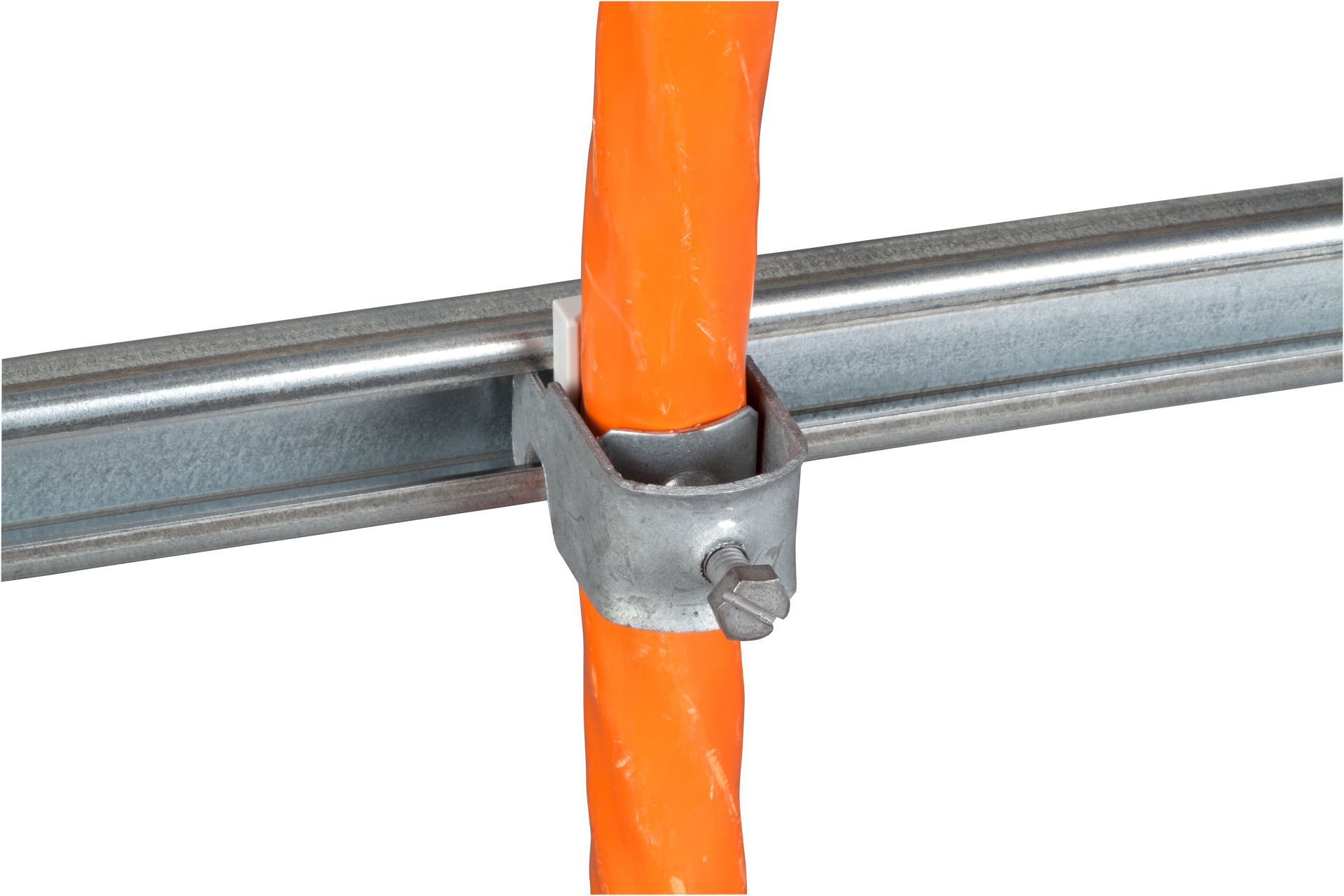 Bügelschelle inkl. Gegenwanne, für Kabel-Ø 28..34 mm