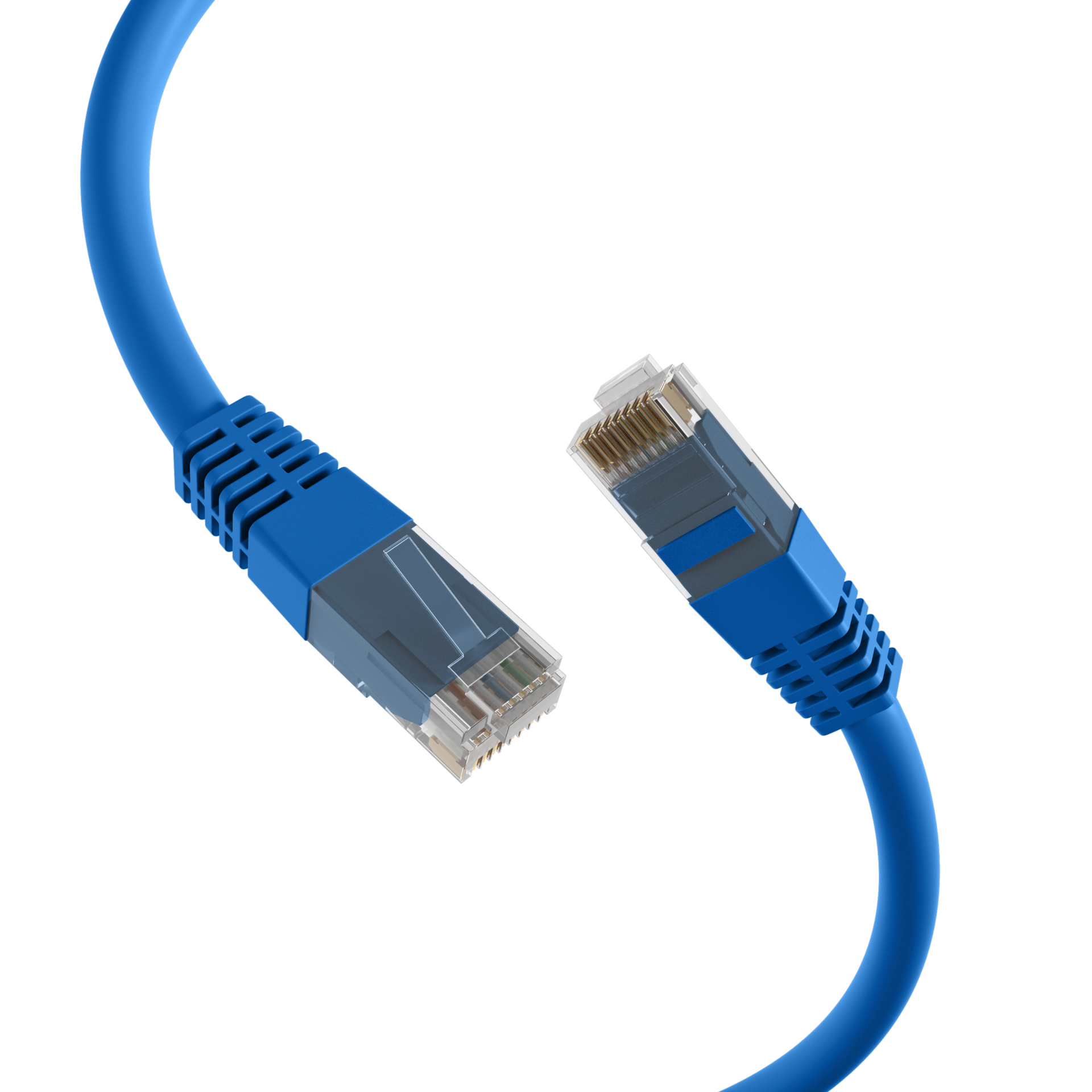 RJ45 Patchkabel Cat.6 U/UTP PVC  CCA blau 1m