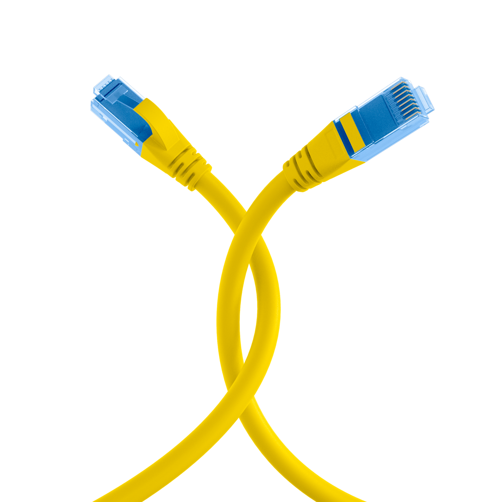 RJ45 Patchkabel Cat.6A U/UTP LSZH  Premium 500MHz gelb 2m